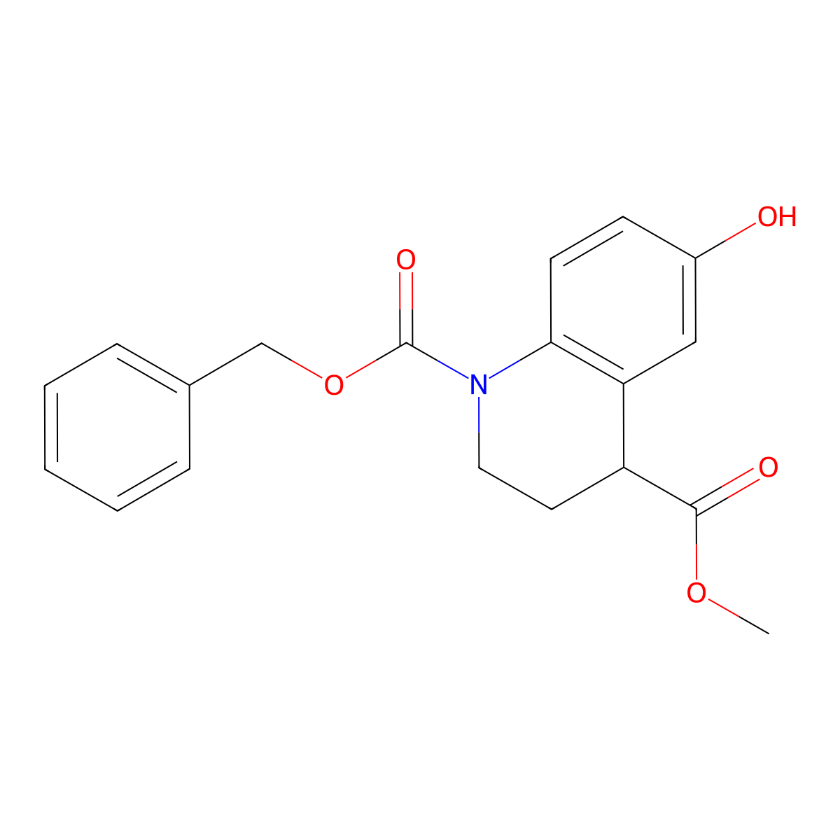 1-Benzyl 4-methyl 6-hydroxy-1,2,3,4-tetrahydroquinoline-1,4-dicarboxylate molecular structure, CAS 2770518-06-2