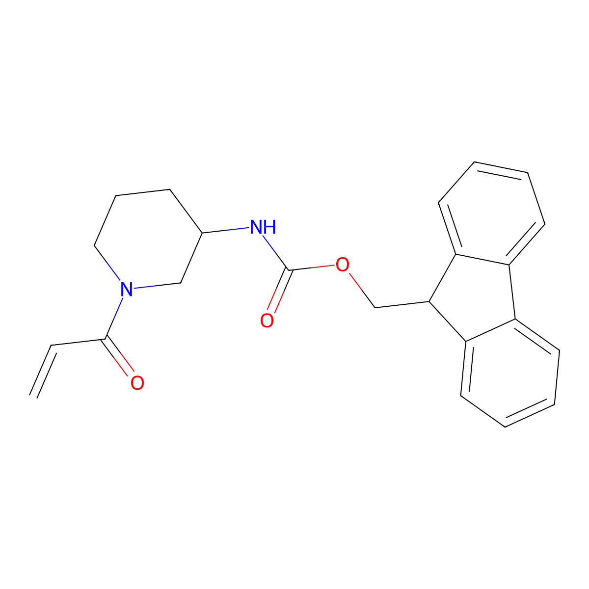 (9H-fluoren-9-yl)methyl N-[1-(prop-2-enoyl)piperidin-3-yl]carbamate molecular structure, CAS 2770518-31-3