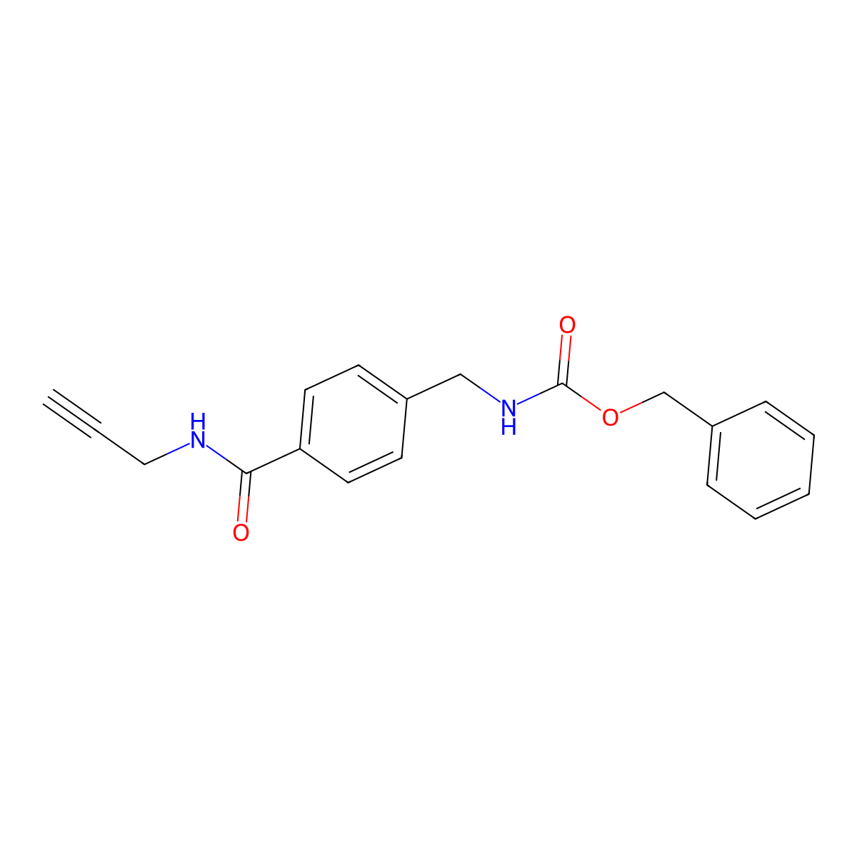 benzyl N-({4-[(prop-2-yn-1-yl)carbamoyl]phenyl}methyl)carbamate molecular structure, CAS 2770518-41-5