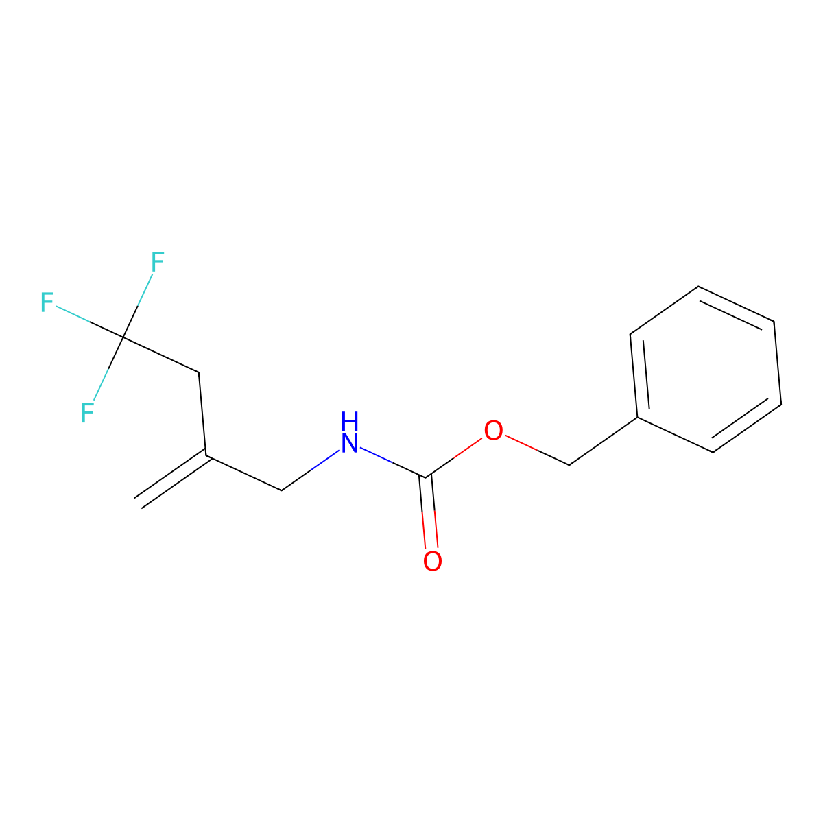 benzyl N-(4,4,4-trifluoro-2-methylidenebutyl)carbamate molecular structure, CAS 2770518-77-7