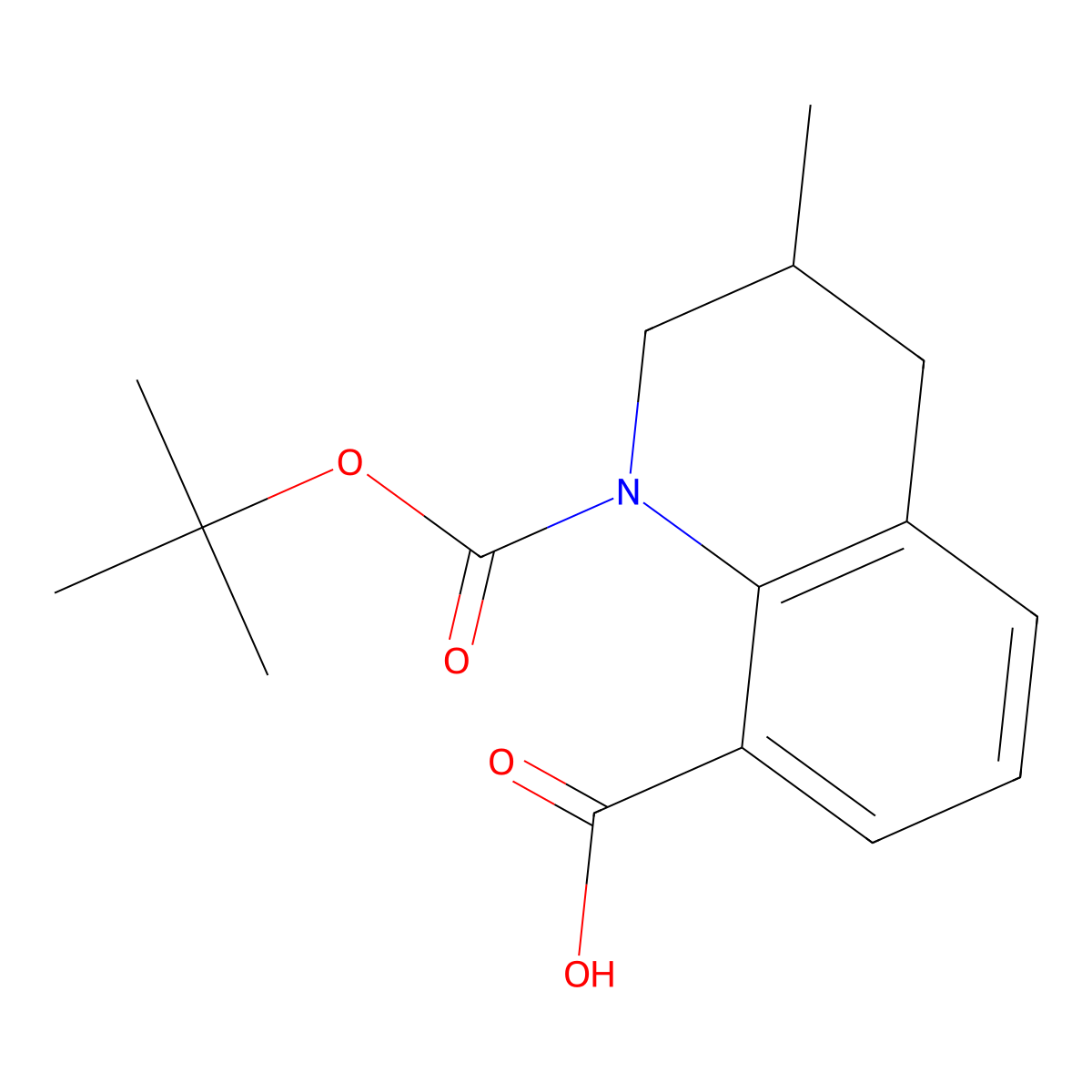 1-[(Tert-butoxy)carbonyl]-3-methyl-1,2,3,4-tetrahydroquinoline-8-carboxylic acid molecular structure, CAS 2770518-80-2