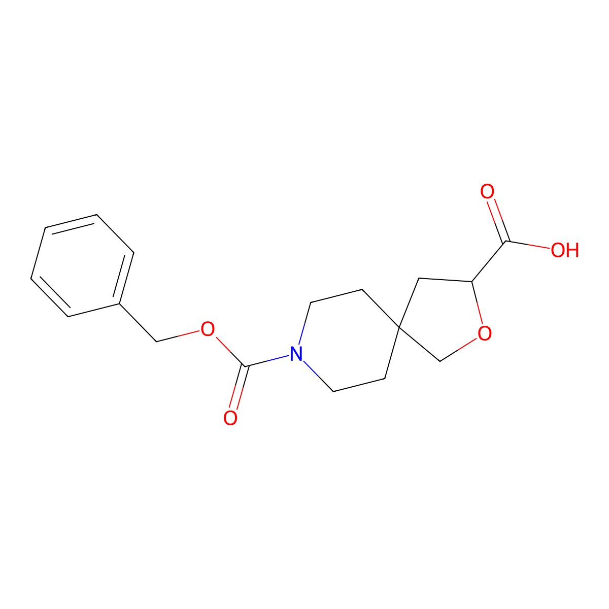 8-[(Benzyloxy)carbonyl]-2-oxa-8-azaspiro[4.5]decane-3-carboxylic acid molecular structure, CAS 2770518-84-6
