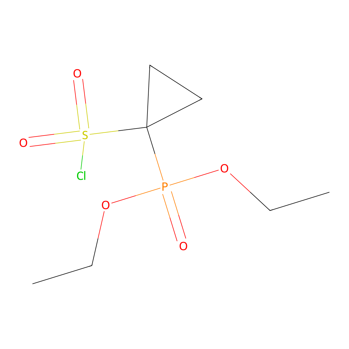 Diethyl [1-(chlorosulfonyl)cyclopropyl]phosphonate molecular structure, CAS 2770524-88-2