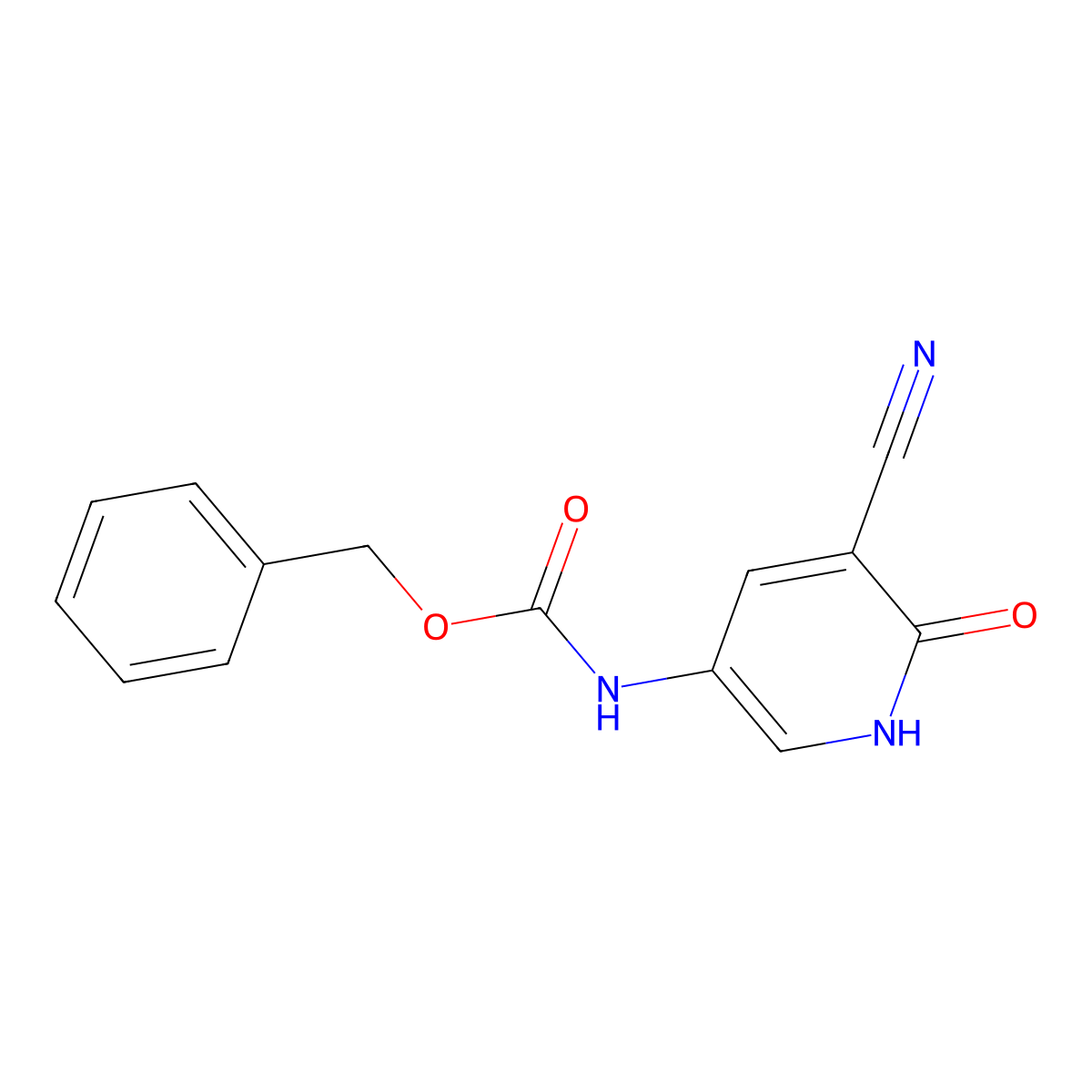 benzyl N-(5-cyano-6-hydroxypyridin-3-yl)carbamate molecular structure, CAS 2770524-90-6