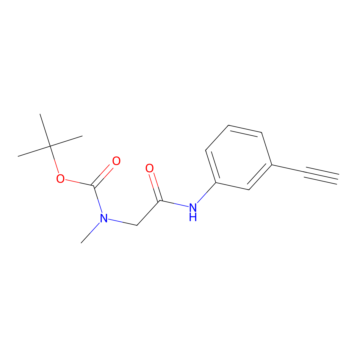 tert-butyl N-{[(3-ethynylphenyl)carbamoyl]methyl}-N-methylcarbamate molecular structure, CAS 2770524-98-4
