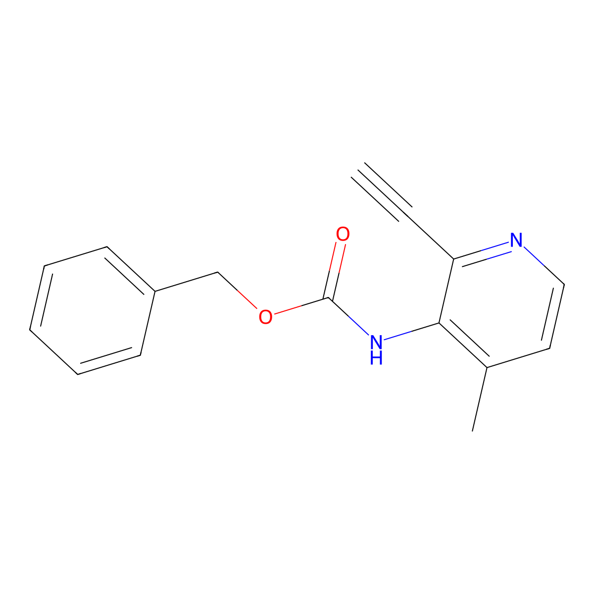 benzyl N-(2-ethynyl-4-methylpyridin-3-yl)carbamate molecular structure, CAS 2770525-01-2