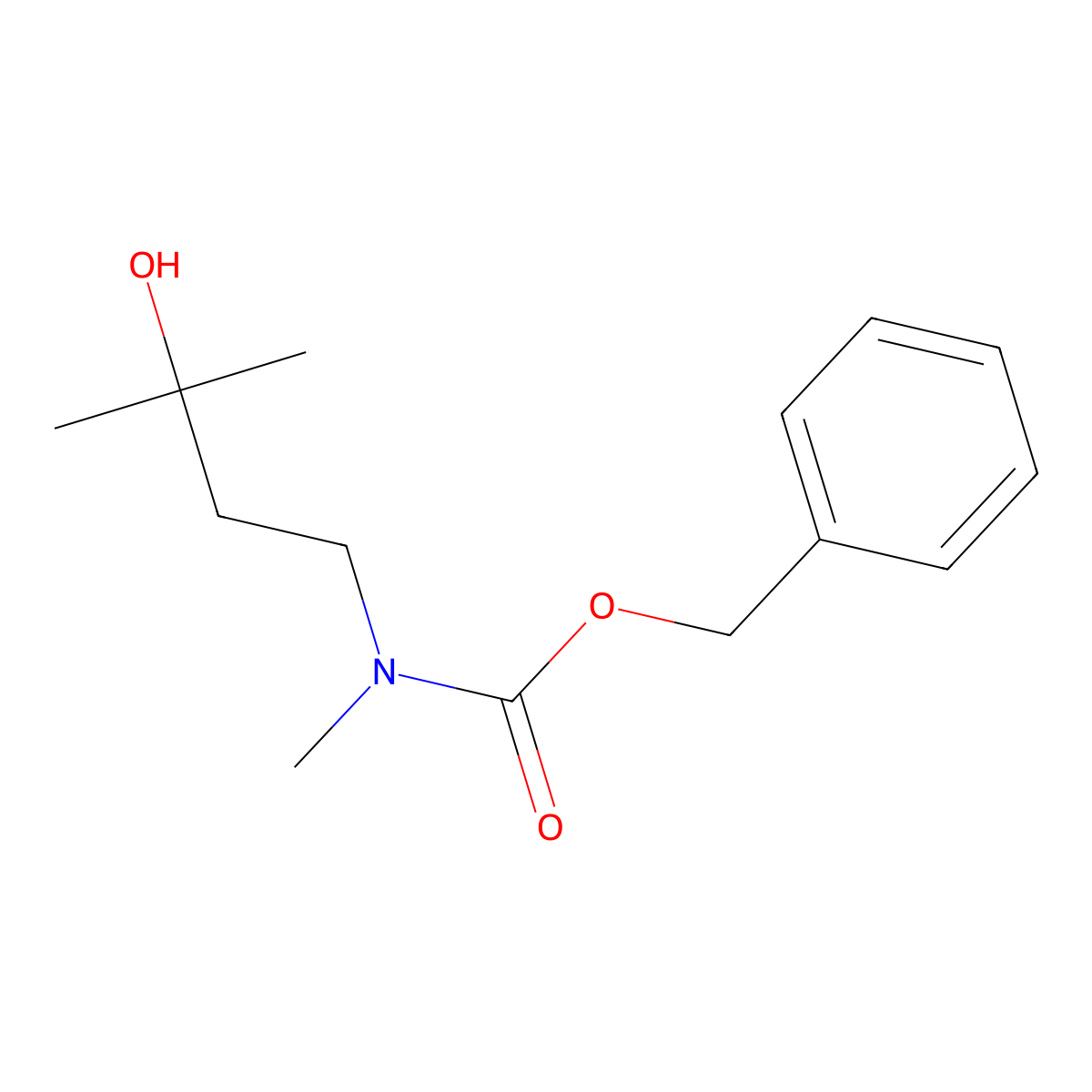 benzyl N-(3-hydroxy-3-methylbutyl)-N-methylcarbamate molecular structure, CAS 2770525-07-8
