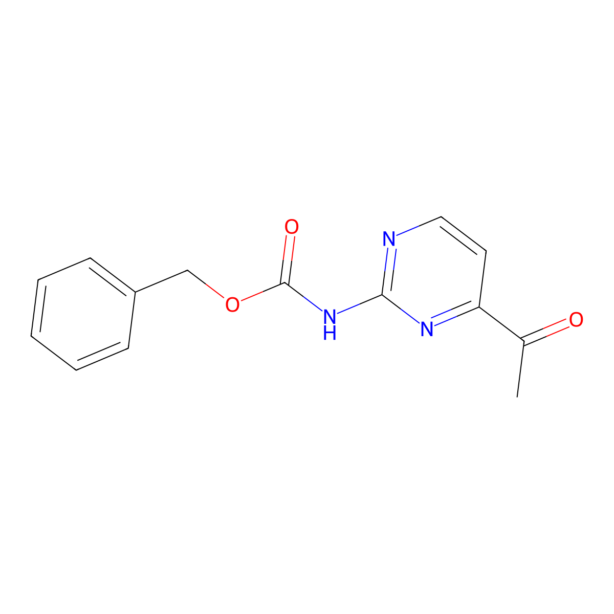 benzyl N-(4-acetylpyrimidin-2-yl)carbamate molecular structure, CAS 2770525-32-9