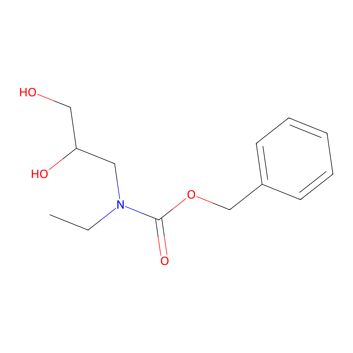 benzyl N-(2,3-dihydroxypropyl)-N-ethylcarbamate molecular structure, CAS 2770525-33-0