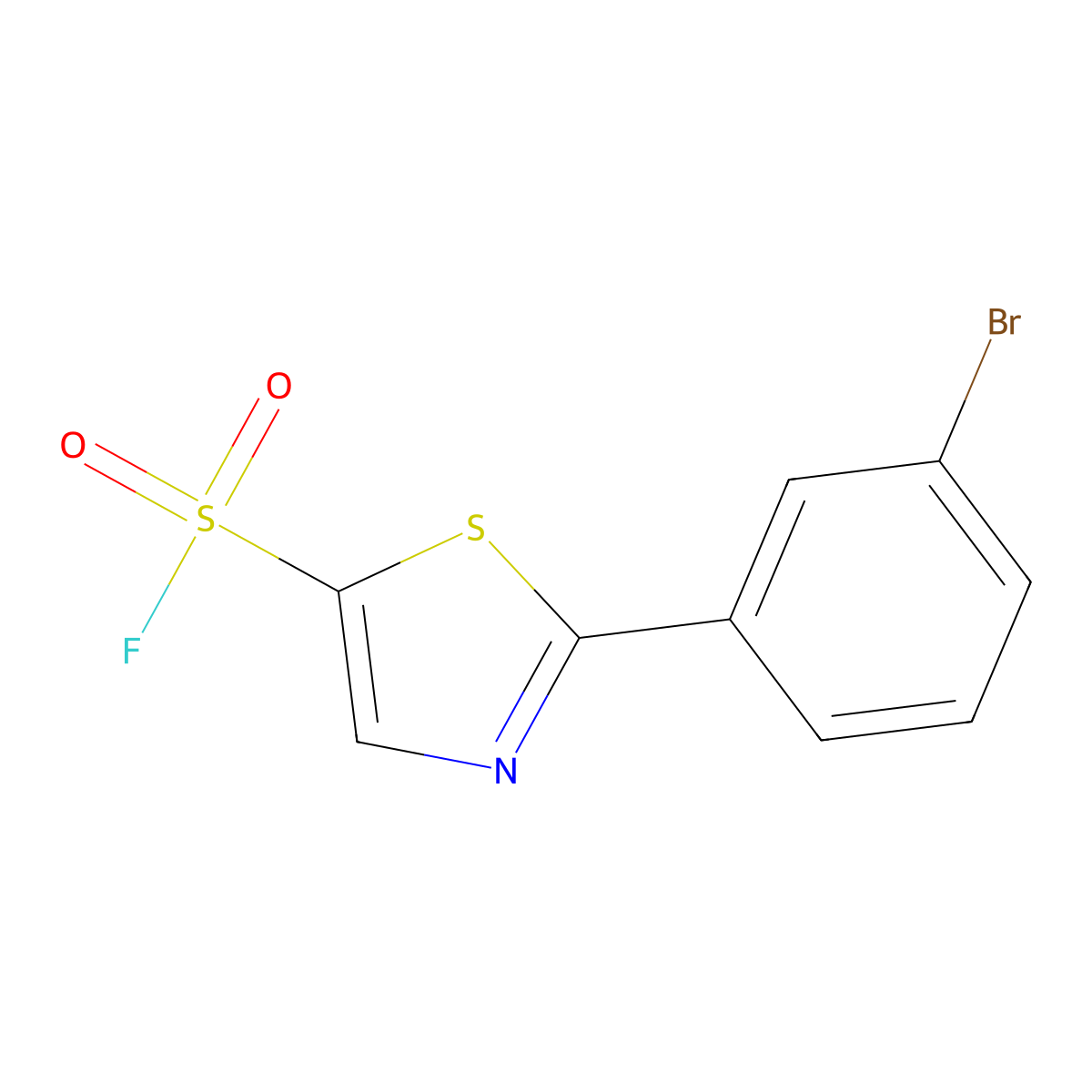 2-(3-Bromophenyl)-1,3-thiazole-5-sulfonyl fluoride molecular structure, CAS 2770525-38-5