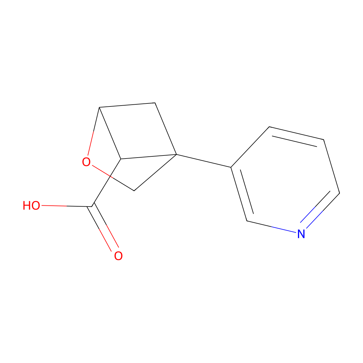 4-(Pyridin-3-yl)-2-oxabicyclo[2.1.1]hexane-5-carboxylic acid molecular structure, CAS 2770525-50-1