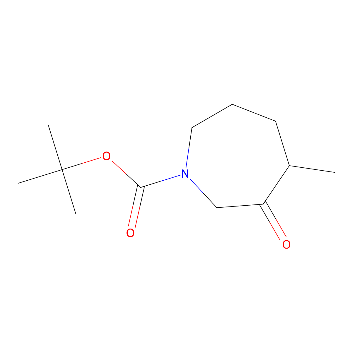 Tert-butyl 4-methyl-3-oxoazepane-1-carboxylate molecular structure, CAS 2770525-59-0