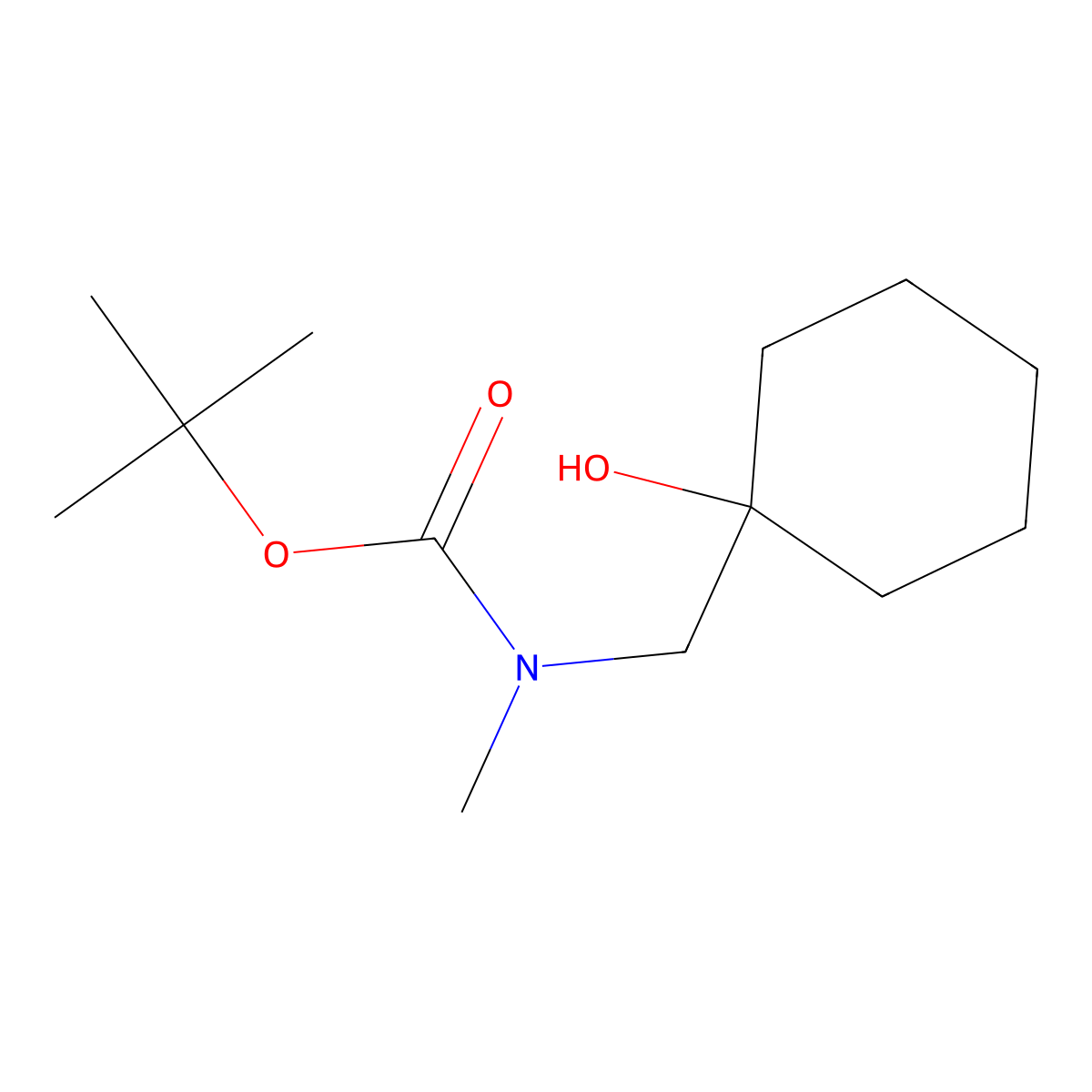 tert-butyl N-[(1-hydroxycyclohexyl)methyl]-N-methylcarbamate molecular structure, CAS 2770525-79-4