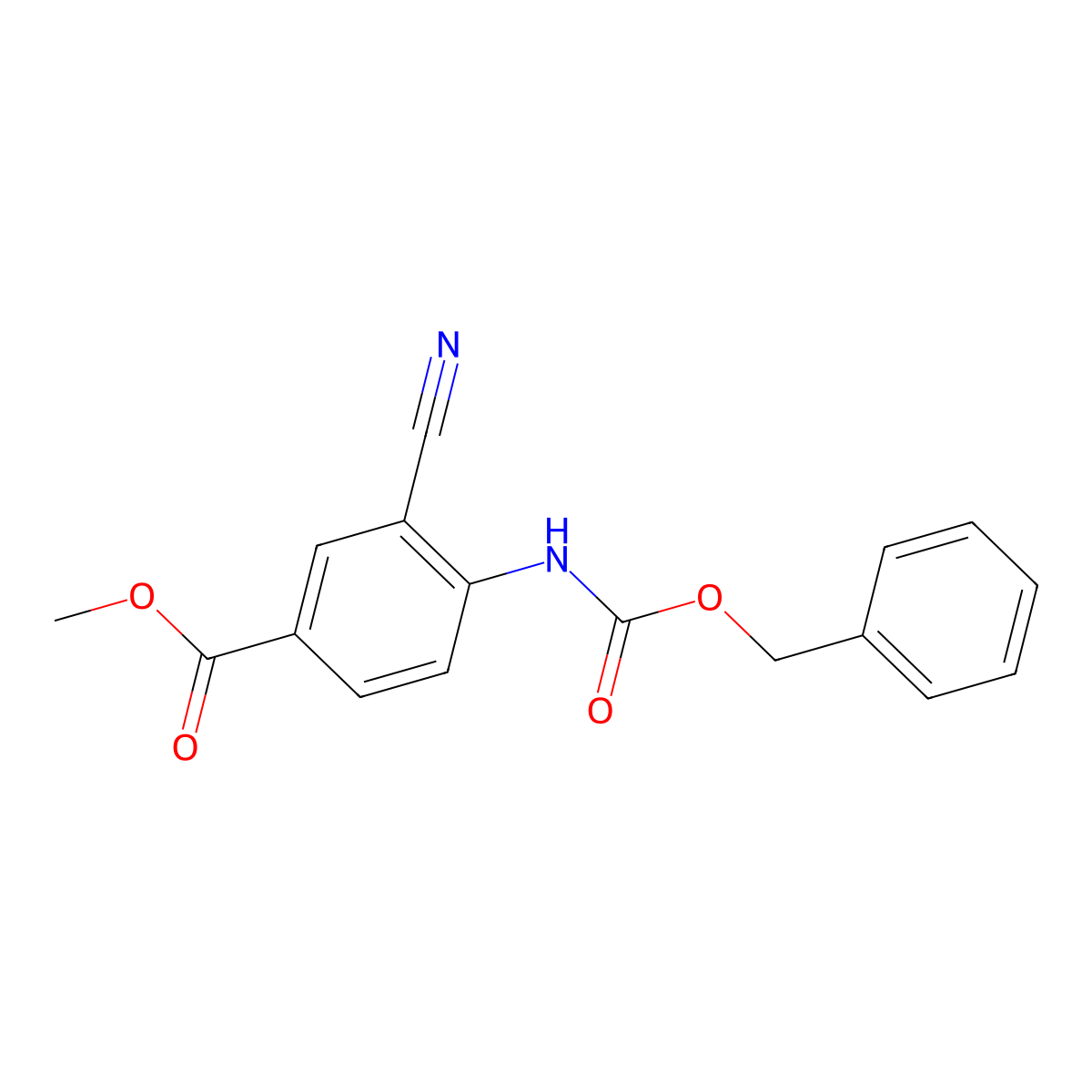 Methyl 4-{[(benzyloxy)carbonyl]amino}-3-cyanobenzoate molecular structure, CAS 2770529-01-4