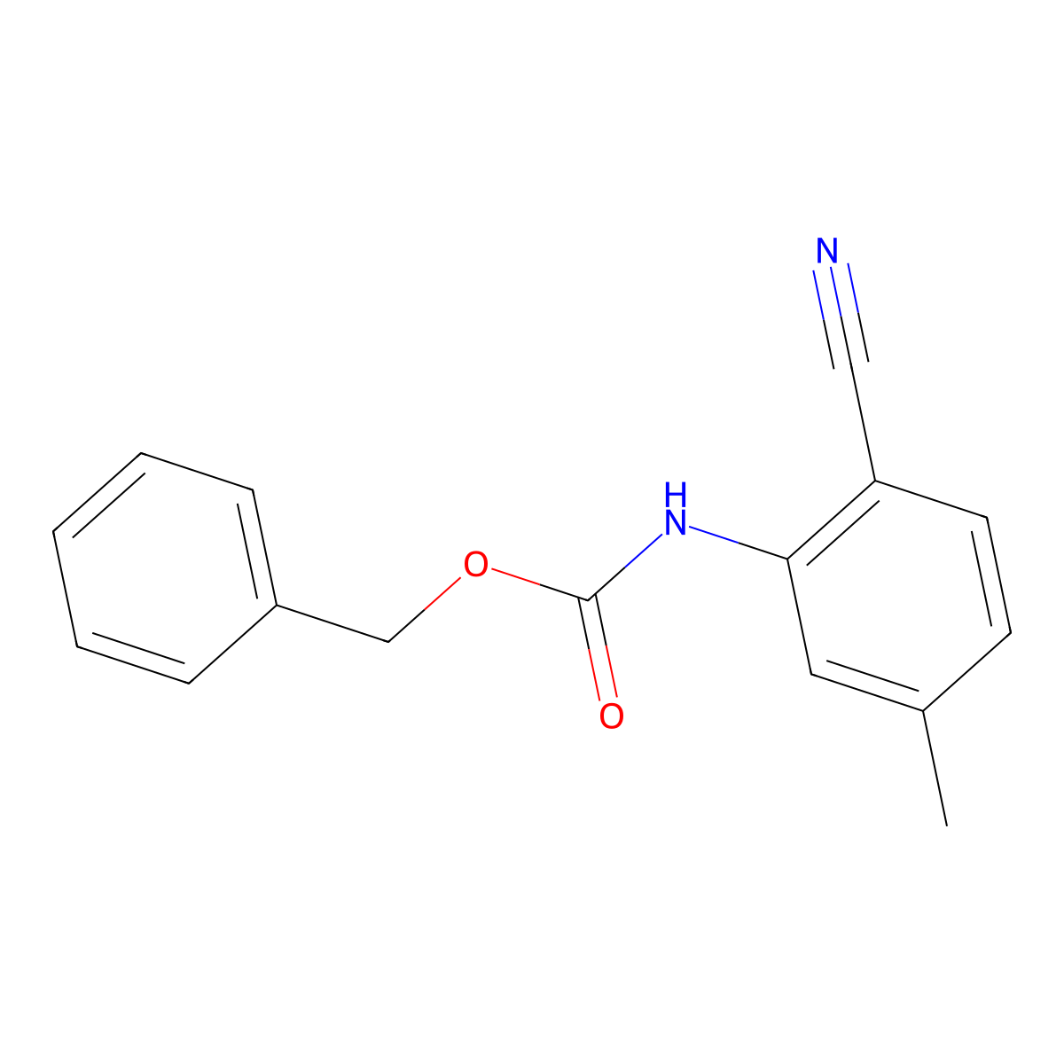 benzyl N-(2-cyano-5-methylphenyl)carbamate molecular structure, CAS 2770529-72-9
