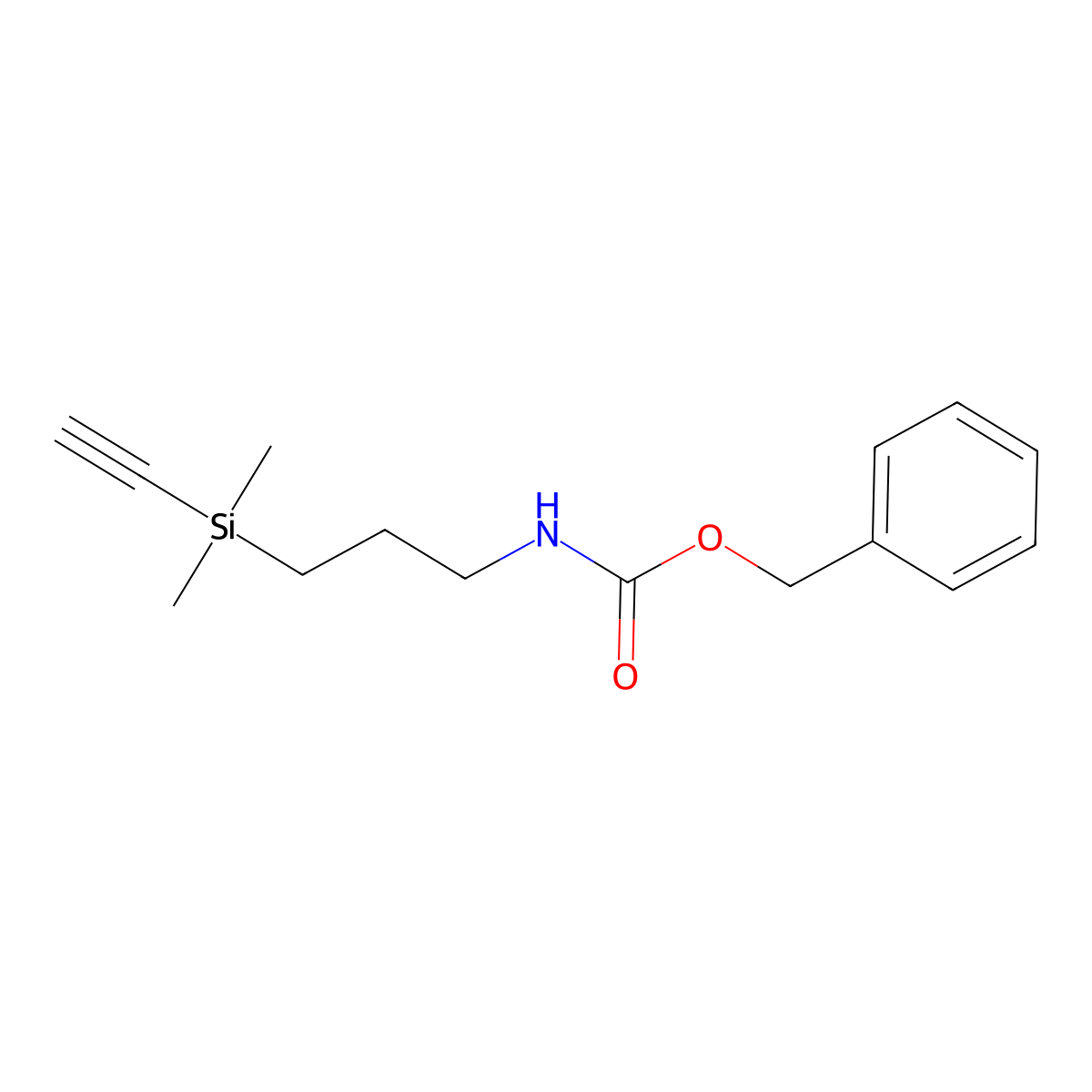 benzyl N-[3-(ethynyldimethylsilyl)propyl]carbamate molecular structure, CAS 2770529-91-2