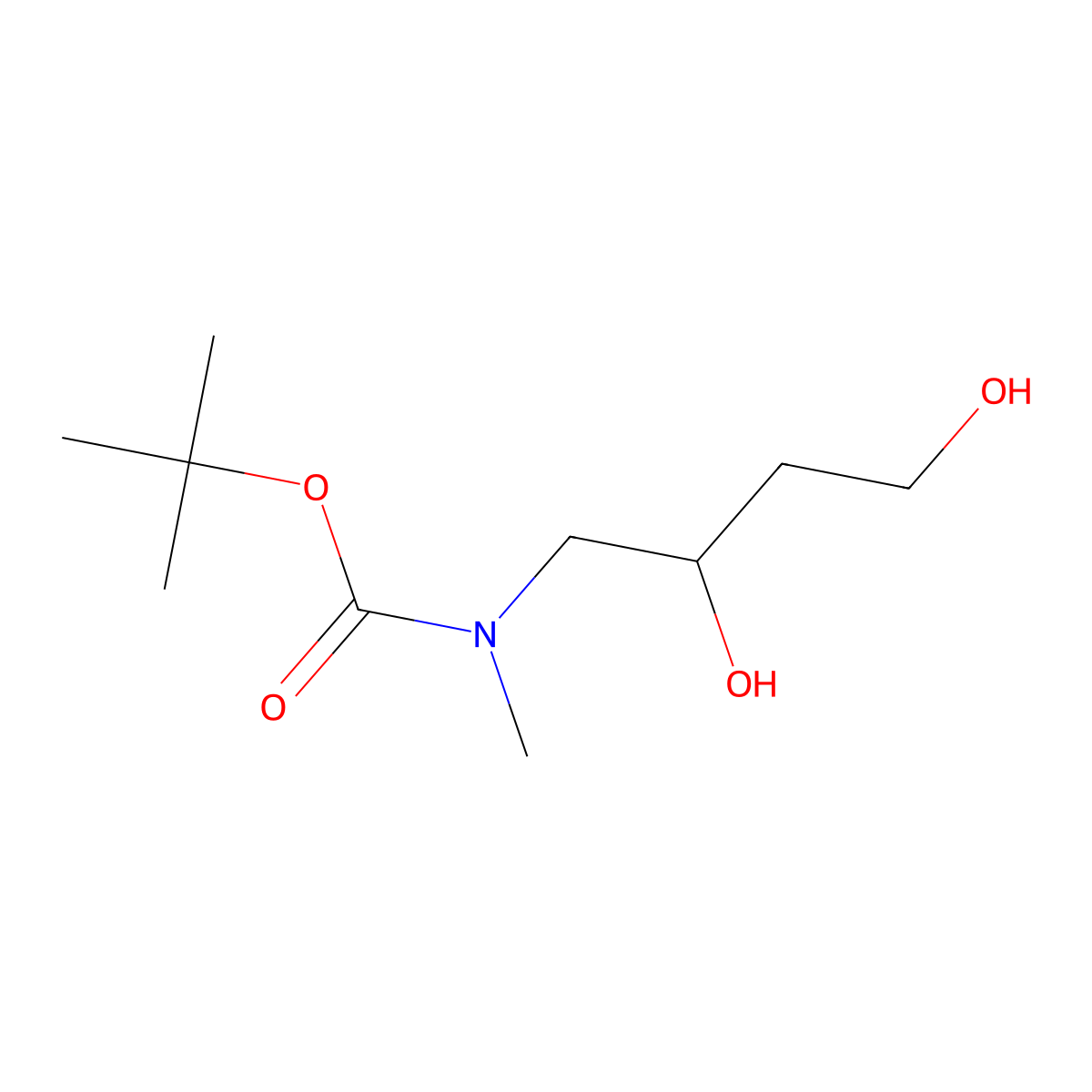 tert-butyl N-(2,4-dihydroxybutyl)-N-methylcarbamate molecular structure, CAS 2770529-95-6