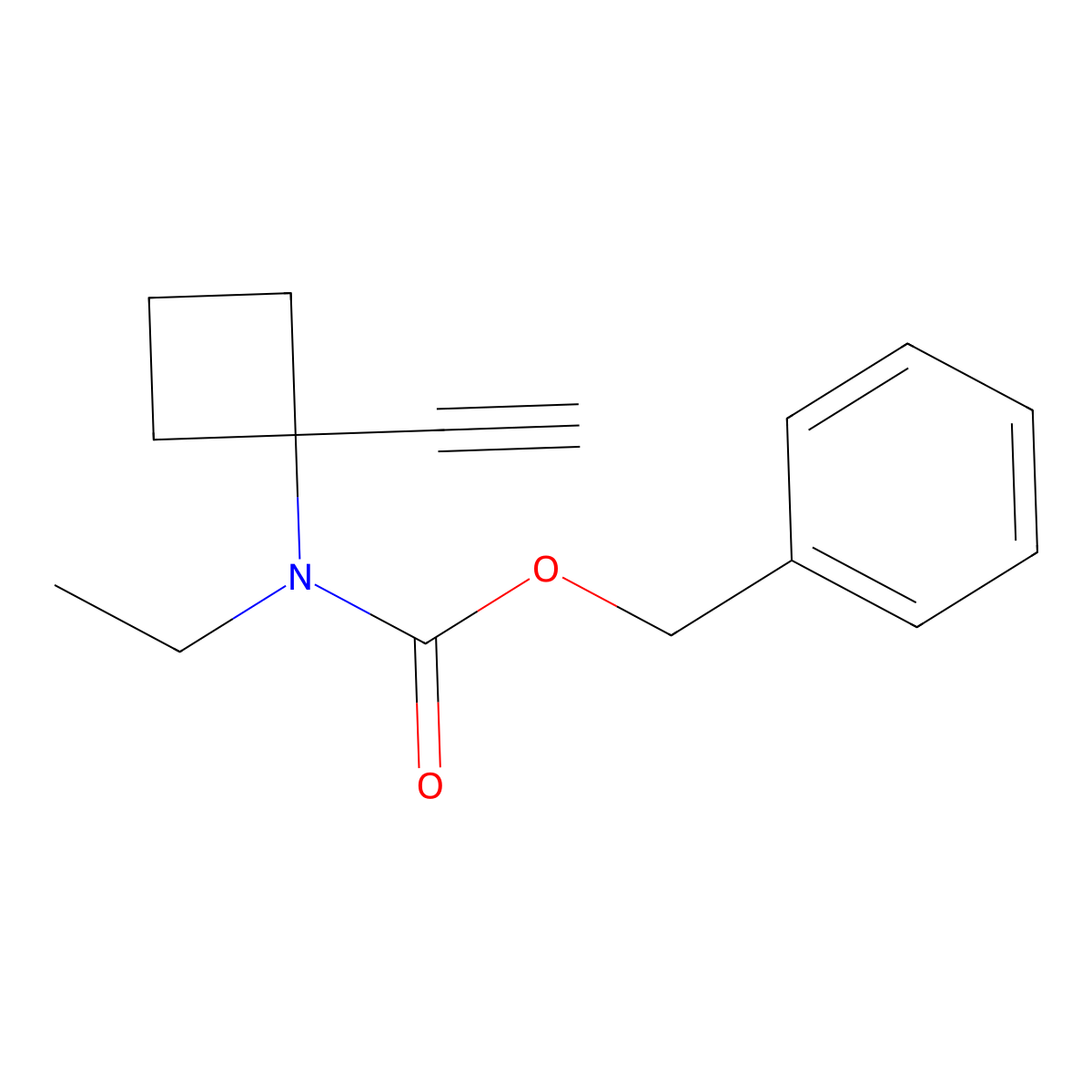 benzyl N-ethyl-N-(1-ethynylcyclobutyl)carbamate molecular structure, CAS 2770530-03-3