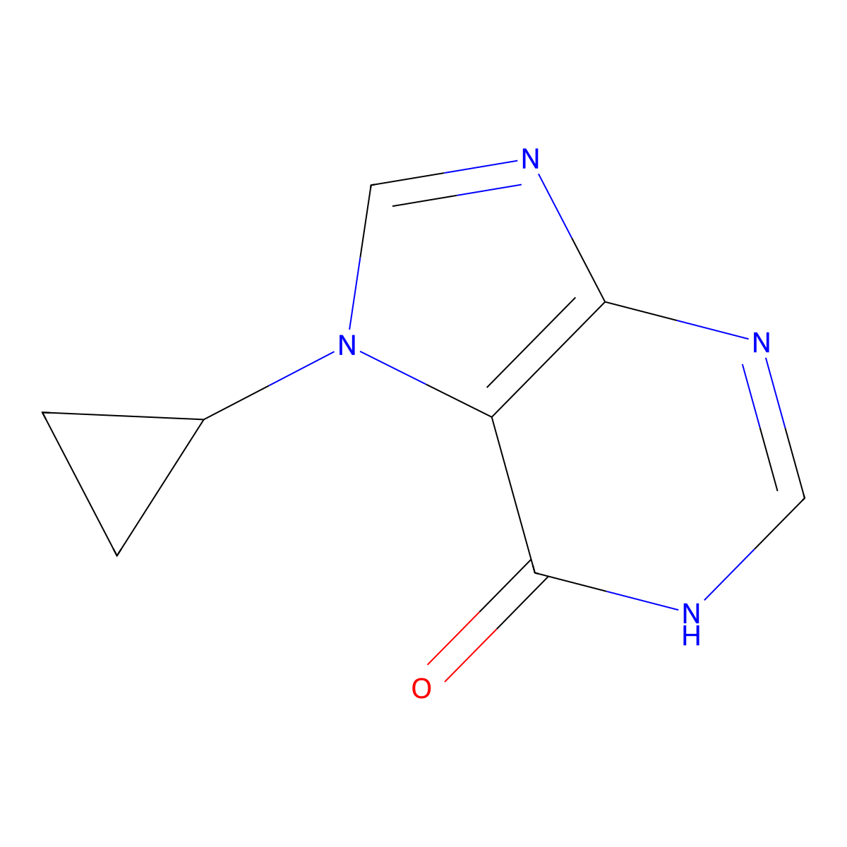7-cyclopropyl-6,7-dihydro-1H-purin-6-one molecular structure, CAS 2770530-08-8