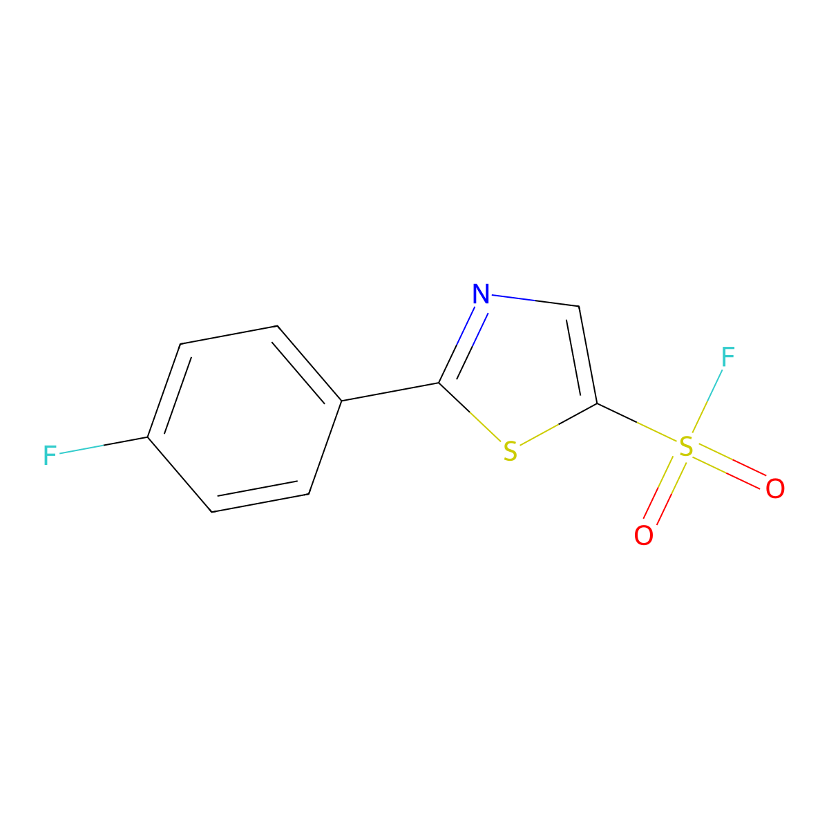 2-(4-Fluorophenyl)-1,3-thiazole-5-sulfonyl fluoride molecular structure, CAS 2770530-11-3