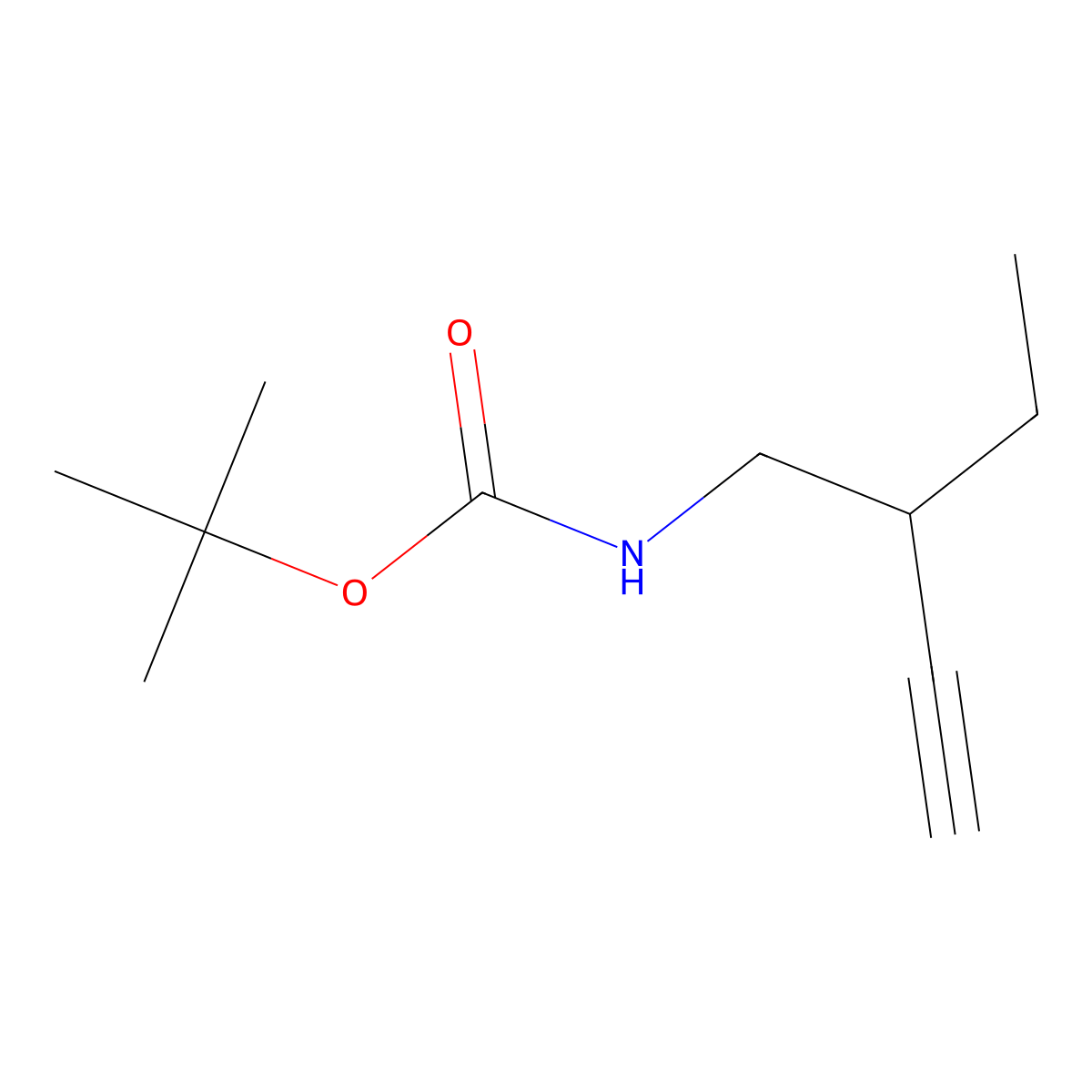 tert-butyl N-(2-ethylbut-3-yn-1-yl)carbamate molecular structure, CAS 2770533-59-8