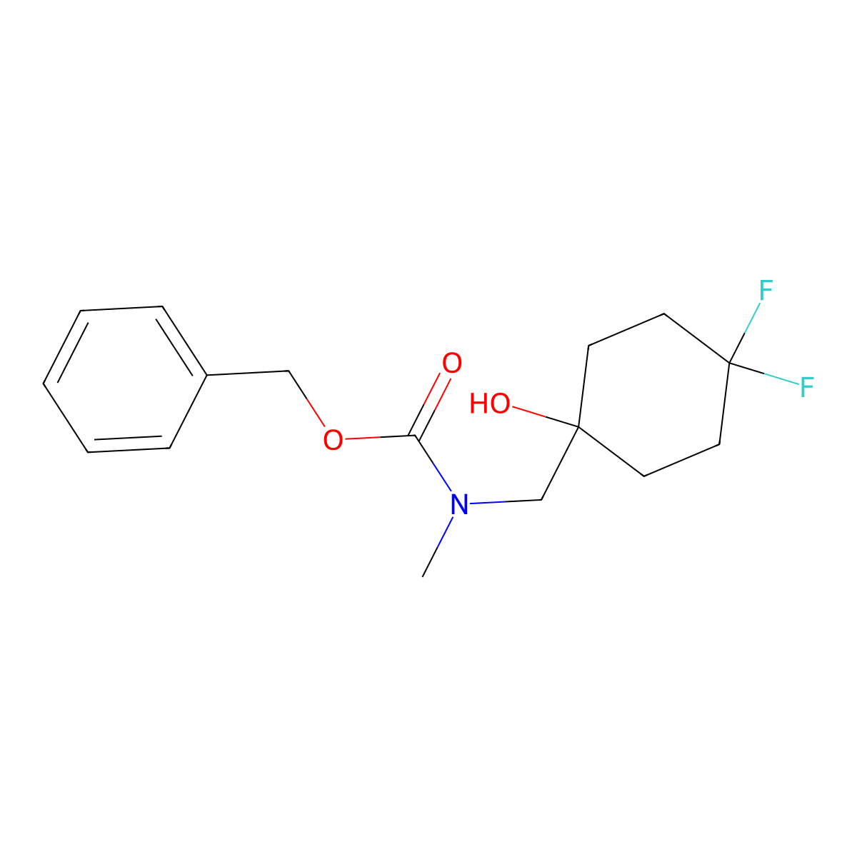 benzyl N-[(4,4-difluoro-1-hydroxycyclohexyl)methyl]-N-methylcarbamate molecular structure, CAS 2770533-70-3