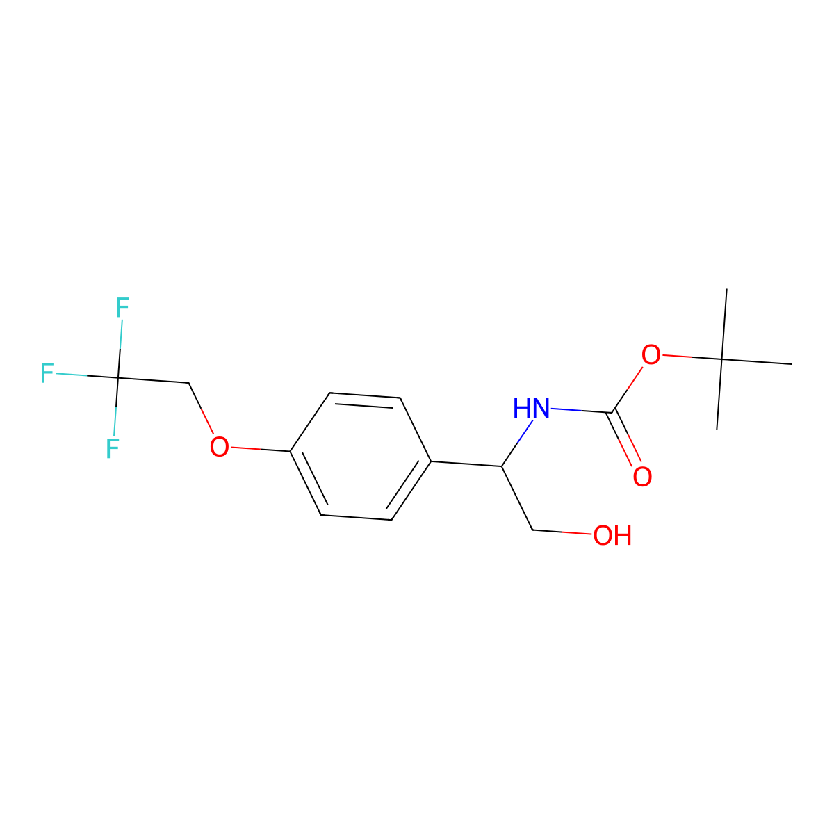 tert-butyl N-{2-hydroxy-1-[4-(2,2,2-trifluoroethoxy)phenyl]ethyl}carbamate molecular structure, CAS 2770533-75-8