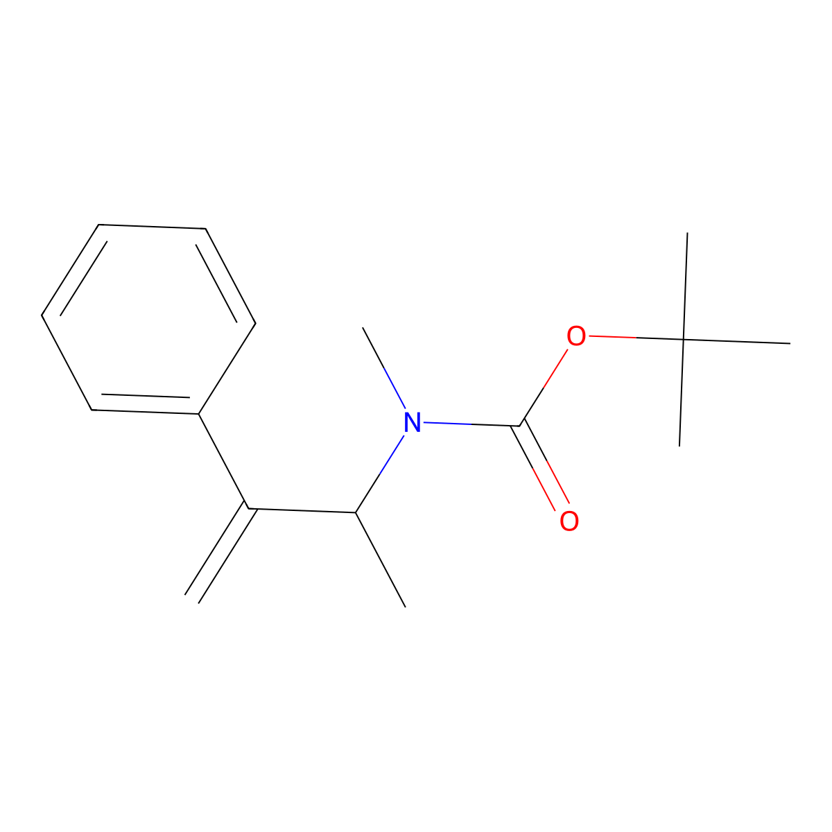 tert-butyl N-methyl-N-(3-phenylbut-3-en-2-yl)carbamate molecular structure, CAS 2770533-98-5