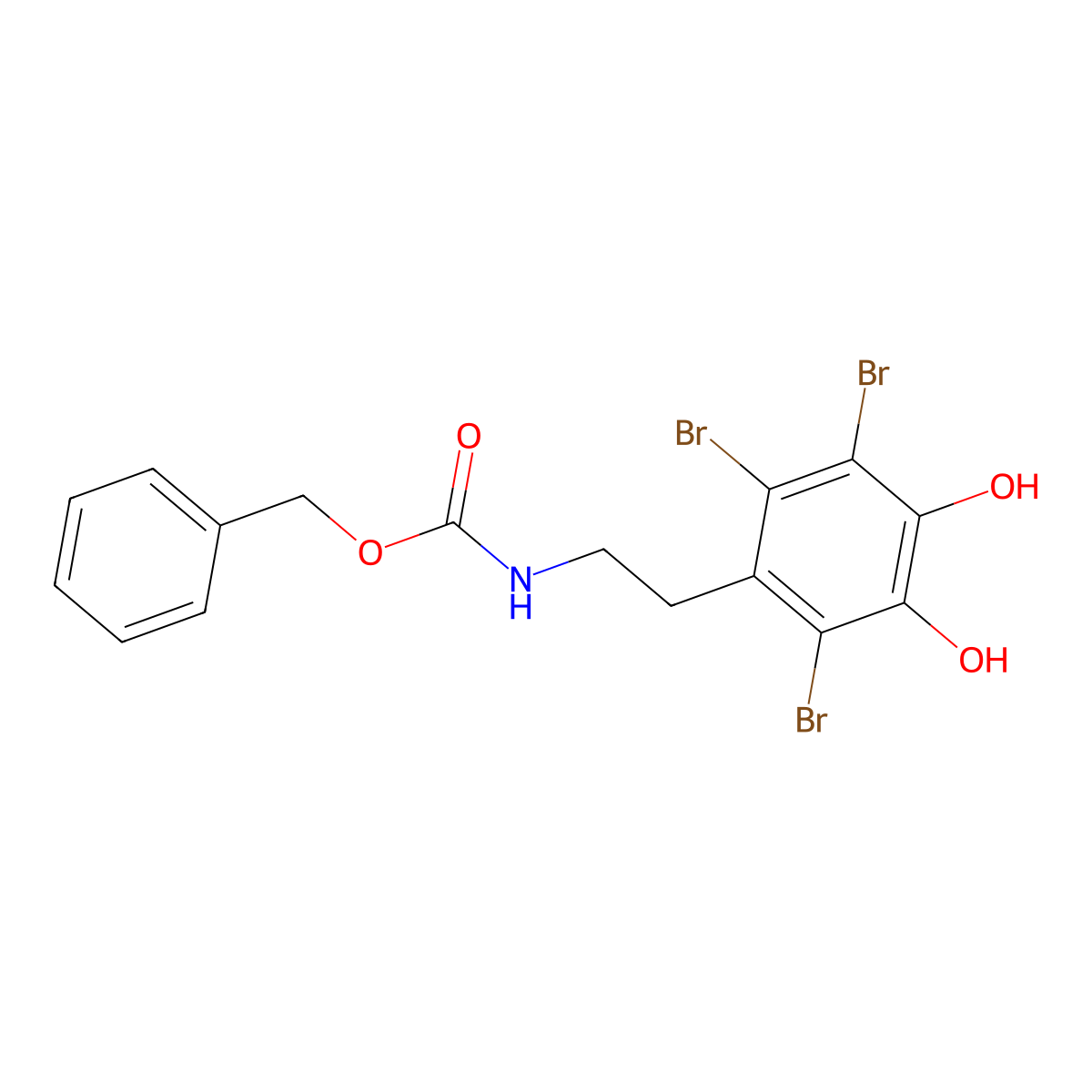benzyl N-[2-(2,3,6-tribromo-4,5-dihydroxyphenyl)ethyl]carbamate molecular structure, CAS 2770534-03-5
