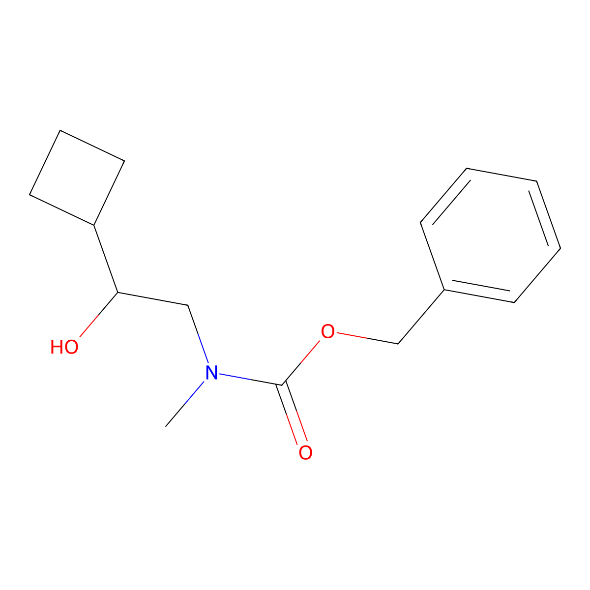 benzyl N-(2-cyclobutyl-2-hydroxyethyl)-N-methylcarbamate molecular structure, CAS 2770534-54-6