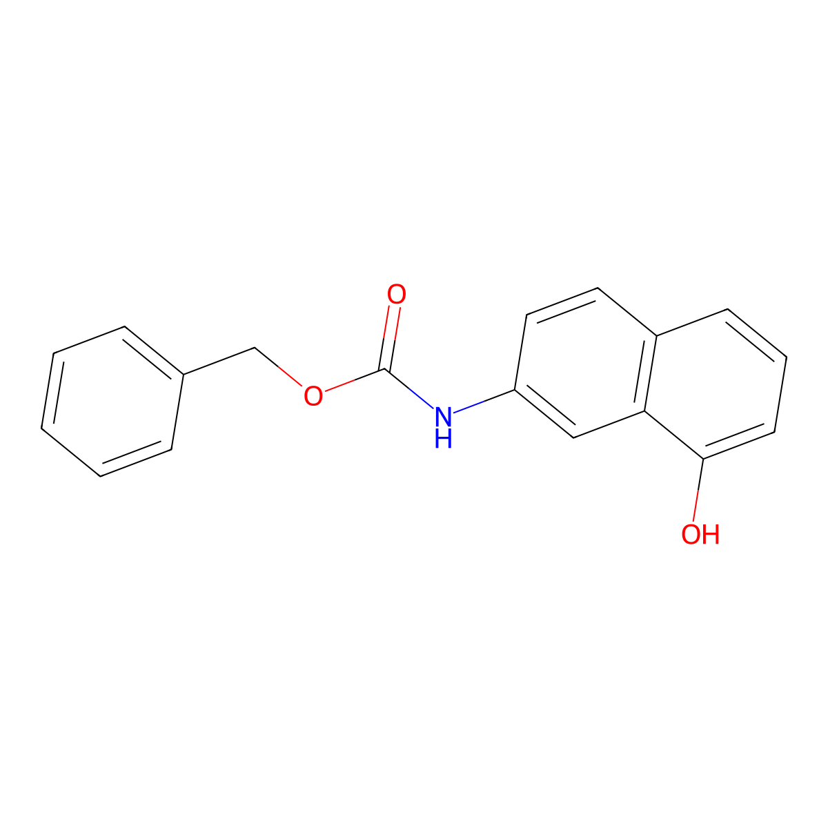 benzyl N-(8-hydroxynaphthalen-2-yl)carbamate molecular structure, CAS 2770534-62-6