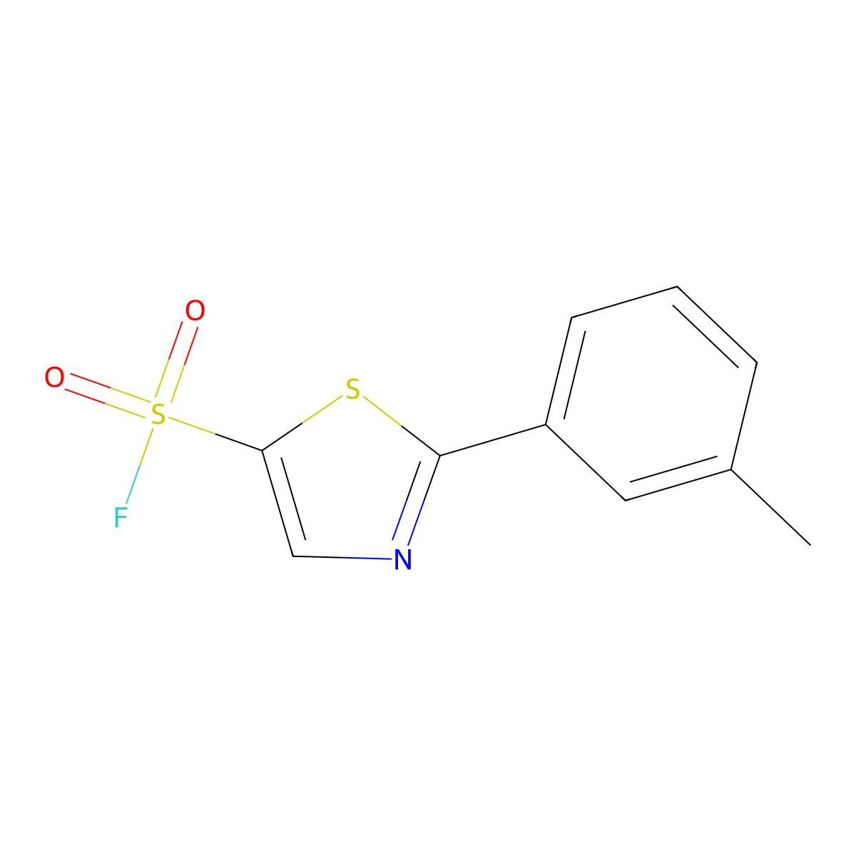 2-(3-Methylphenyl)-1,3-thiazole-5-sulfonyl fluoride molecular structure, CAS 2770534-77-3
