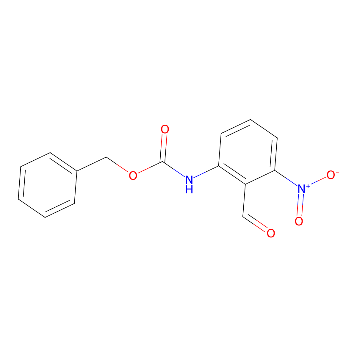 benzyl N-(2-formyl-3-nitrophenyl)carbamate molecular structure, CAS 2770544-43-7