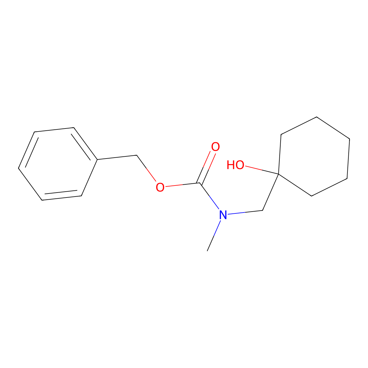 benzyl N-[(1-hydroxycyclohexyl)methyl]-N-methylcarbamate molecular structure, CAS 2770544-50-6