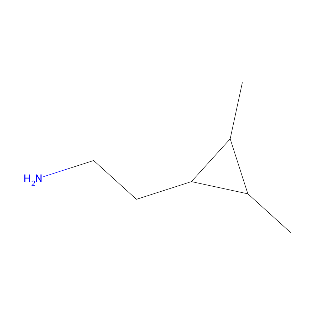 2-(2,3-Dimethylcyclopropyl)ethan-1-amine molecular structure, CAS 2770544-66-4
