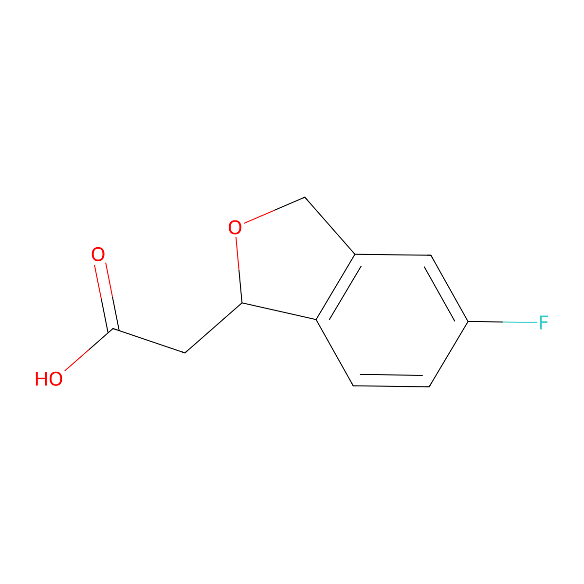 2-(5-Fluoro-1,3-dihydro-2-benzofuran-1-yl)acetic acid molecular structure, CAS 2770545-77-0