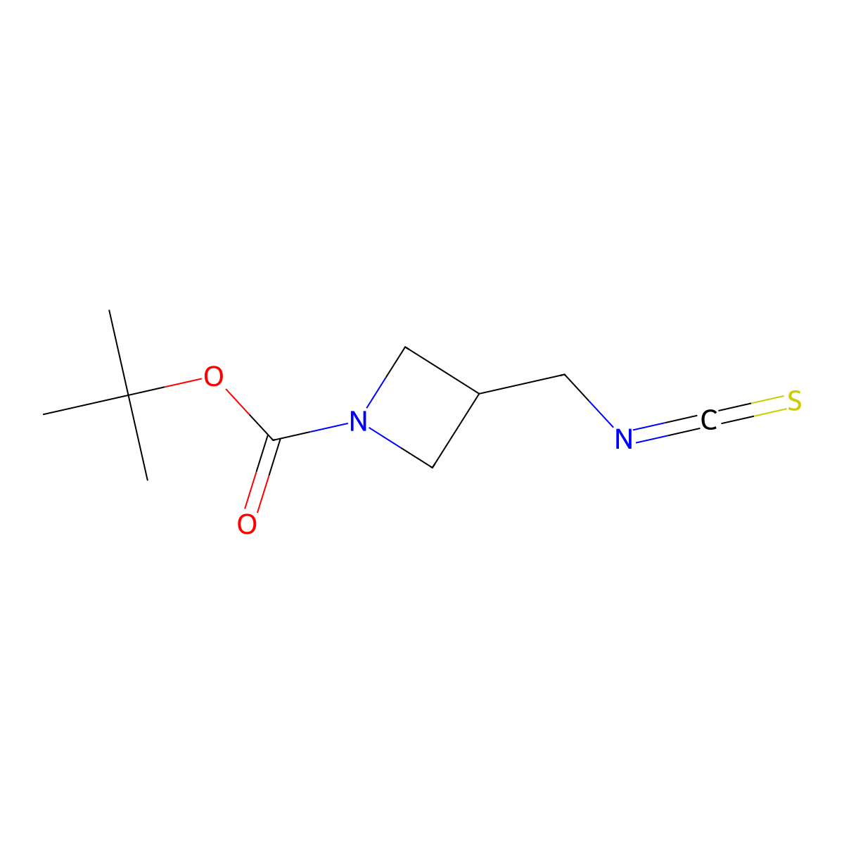 Tert-butyl3-(isothiocyanatomethyl)azetidine-1-carboxylate molecular structure, CAS 2770545-91-8
