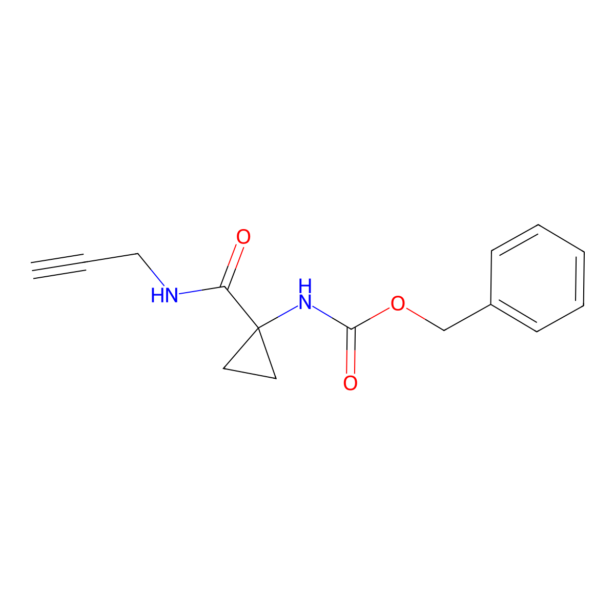 benzyl N-{1-[(prop-2-yn-1-yl)carbamoyl]cyclopropyl}carbamate molecular structure, CAS 2770546-51-3