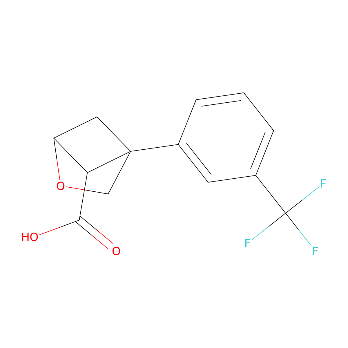 4-[3-(Trifluoromethyl)phenyl]-2-oxabicyclo[2.1.1]hexane-5-carboxylic acid molecular structure, CAS 2770546-74-0