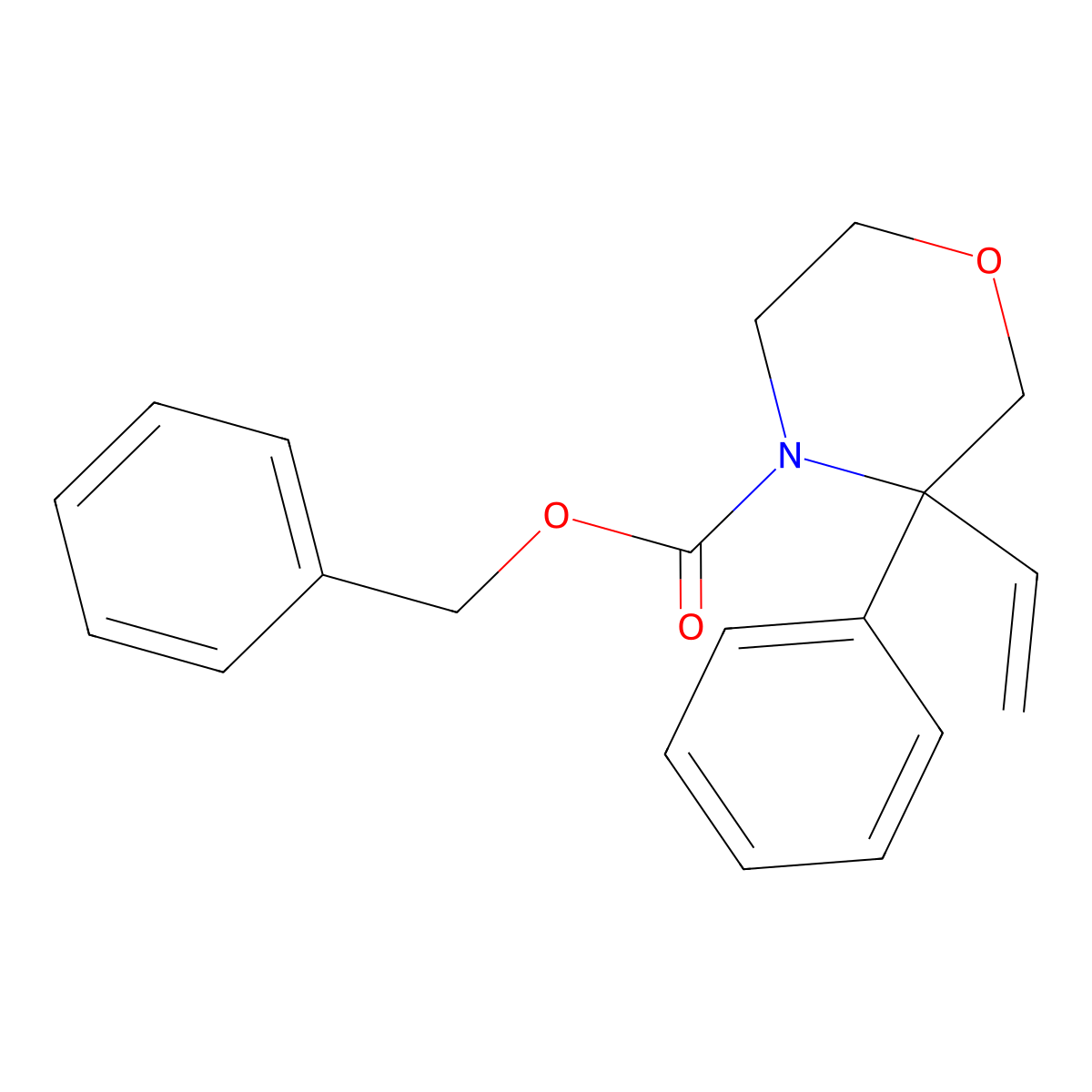 Benzyl 3-ethenyl-3-phenylmorpholine-4-carboxylate molecular structure, CAS 2770554-13-5