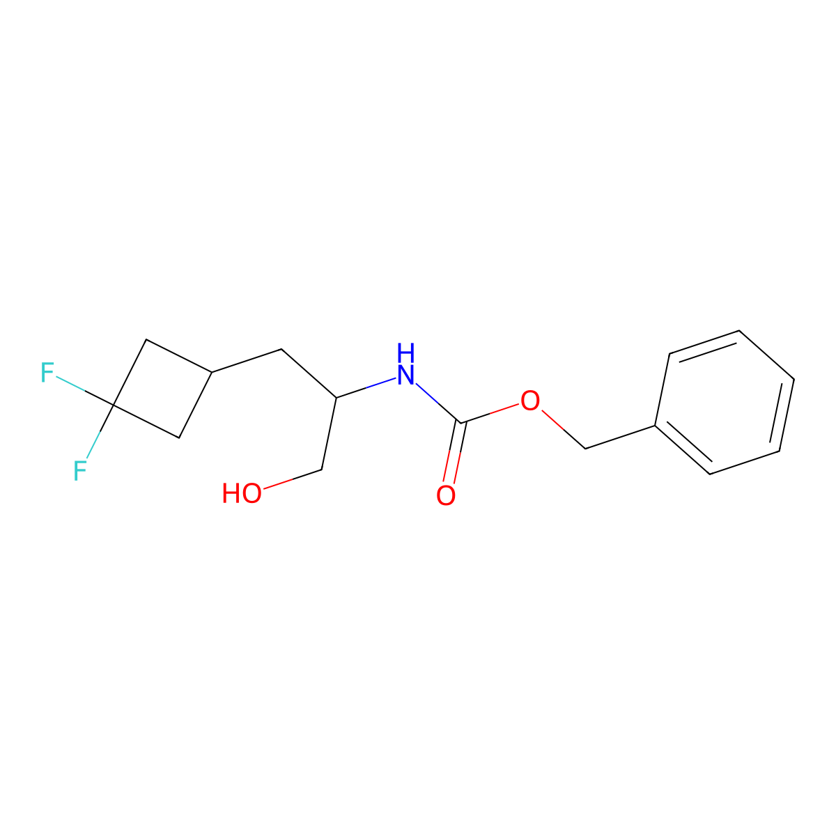 benzyl N-[1-(3,3-difluorocyclobutyl)-3-hydroxypropan-2-yl]carbamate molecular structure, CAS 2770554-18-0