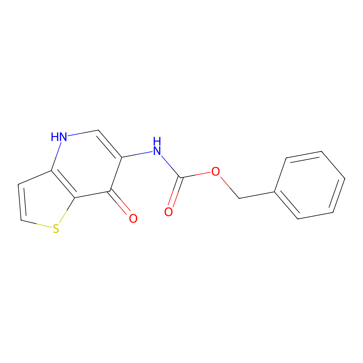 benzyl N-{7-hydroxythieno[3,2-b]pyridin-6-yl}carbamate molecular structure, CAS 2770554-51-1