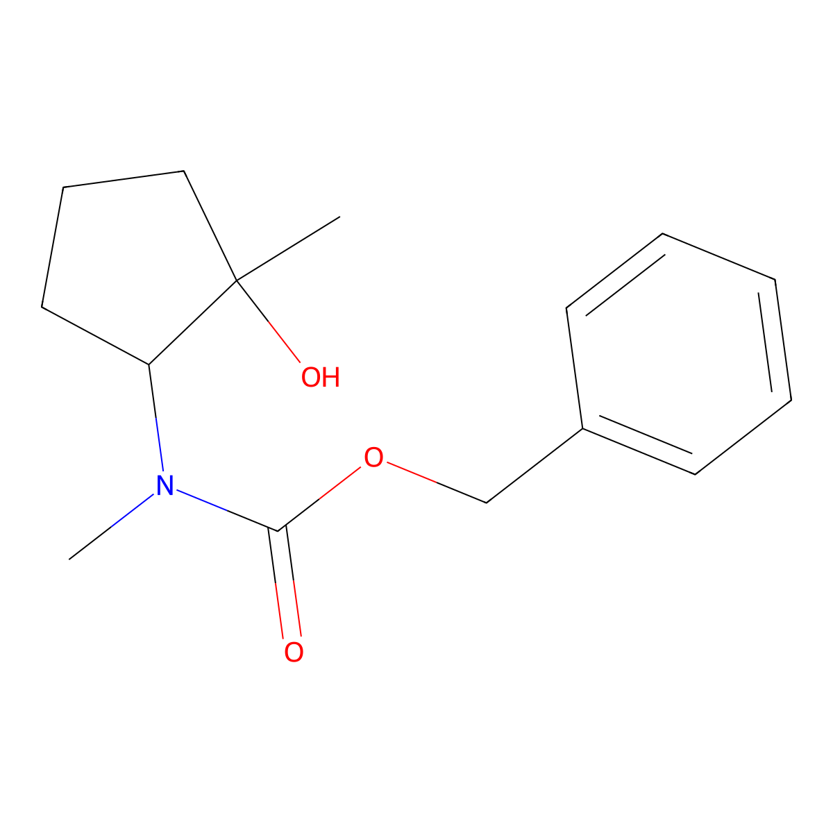 benzyl N-(2-hydroxy-2-methylcyclopentyl)-N-methylcarbamate molecular structure, CAS 2770555-09-2