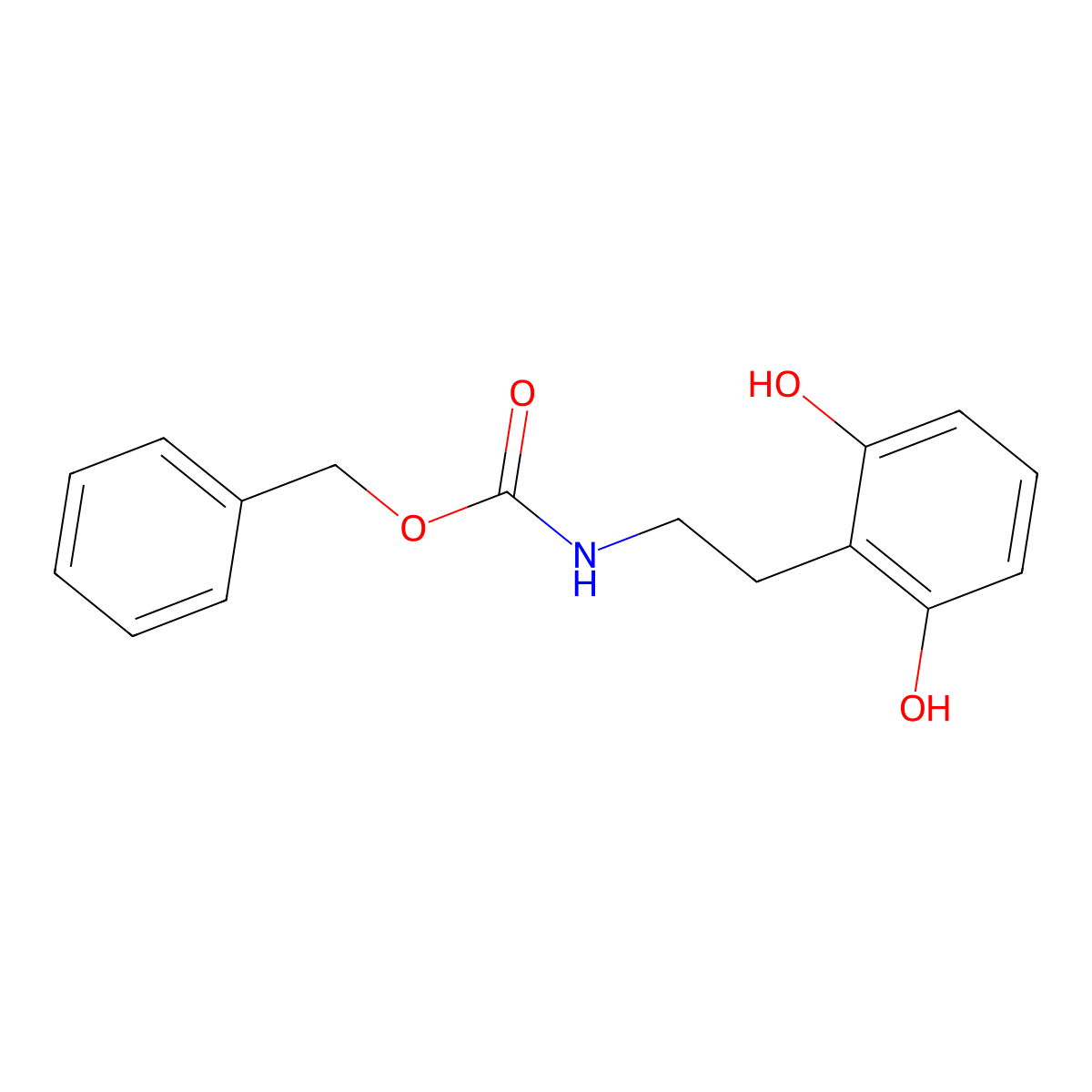 benzyl N-[2-(2,6-dihydroxyphenyl)ethyl]carbamate molecular structure, CAS 2770555-22-9
