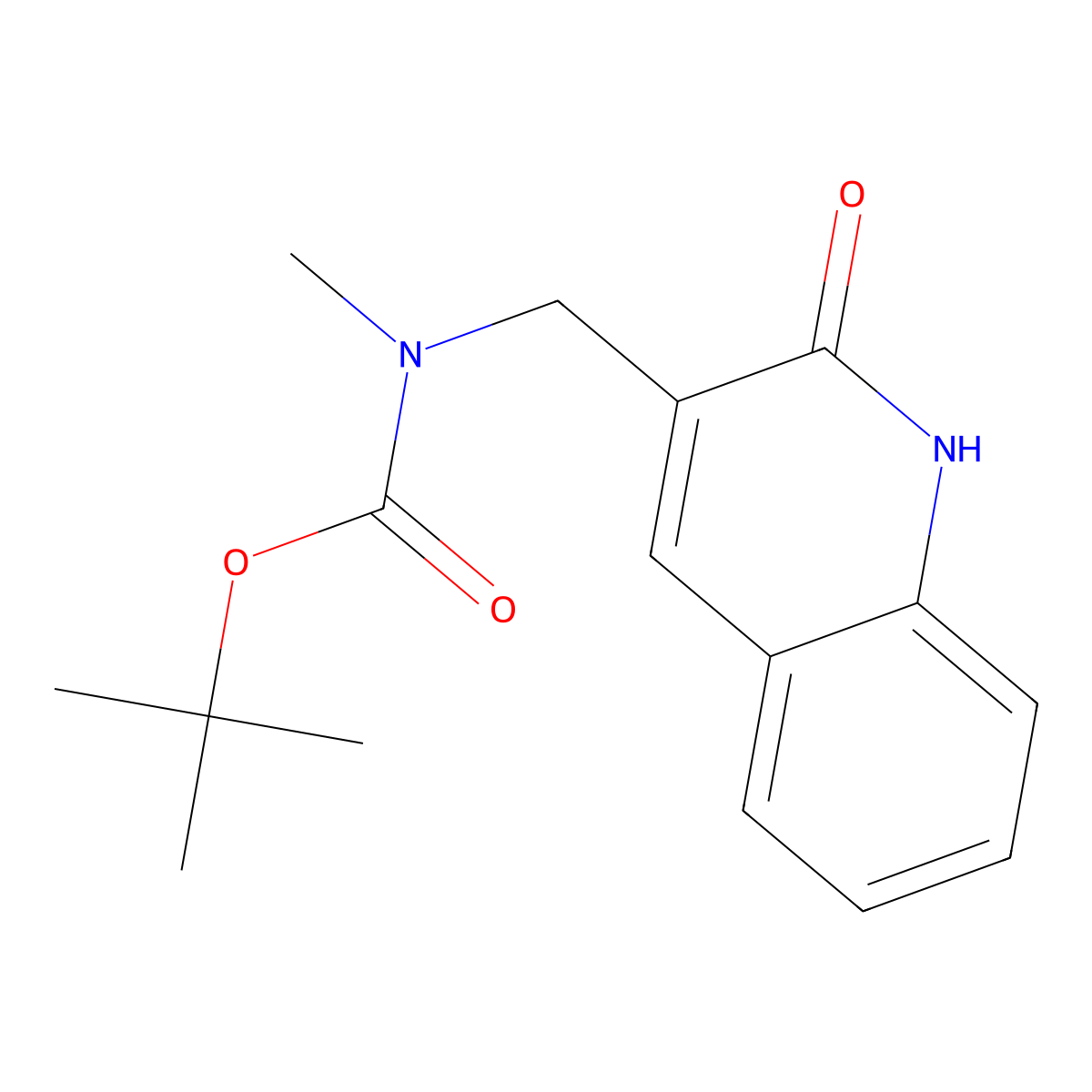 tert-butyl N-[(2-hydroxyquinolin-3-yl)methyl]-N-methylcarbamate molecular structure, CAS 2770555-41-2