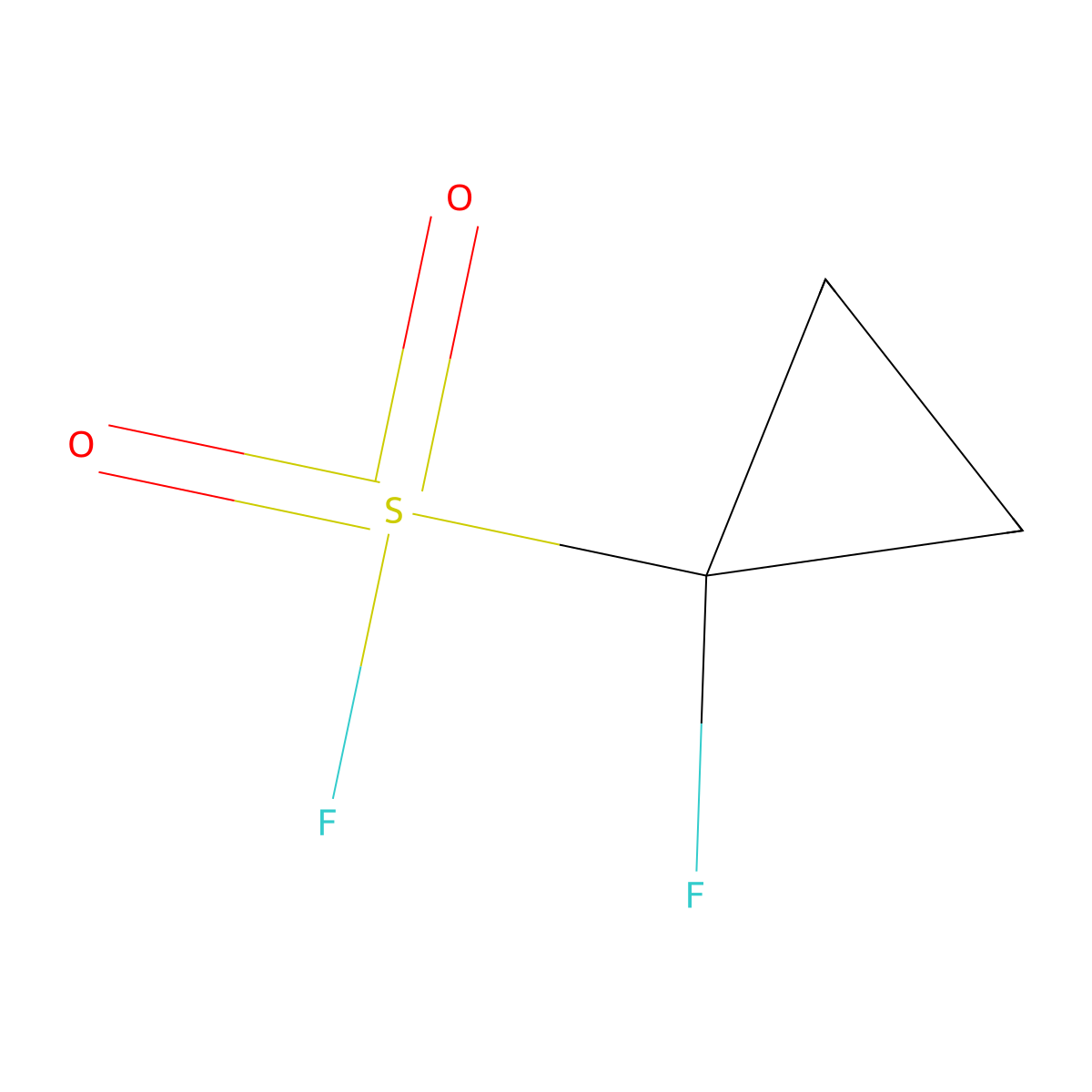 1-Fluorocyclopropane-1-sulfonyl fluoride molecular structure, CAS 2770555-71-8