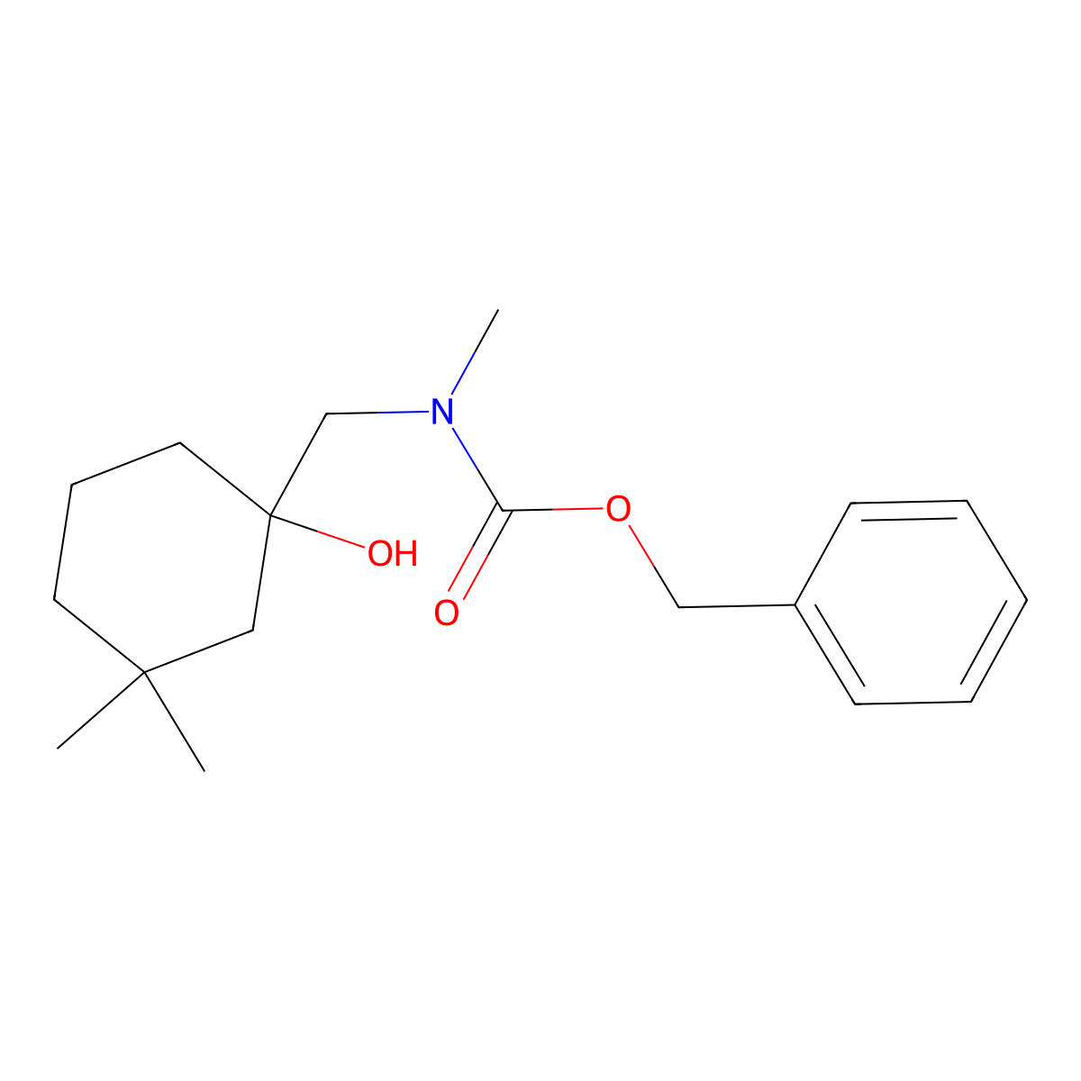 benzyl N-[(1-hydroxy-3,3-dimethylcyclohexyl)methyl]-N-methylcarbamate molecular structure, CAS 2770555-80-9