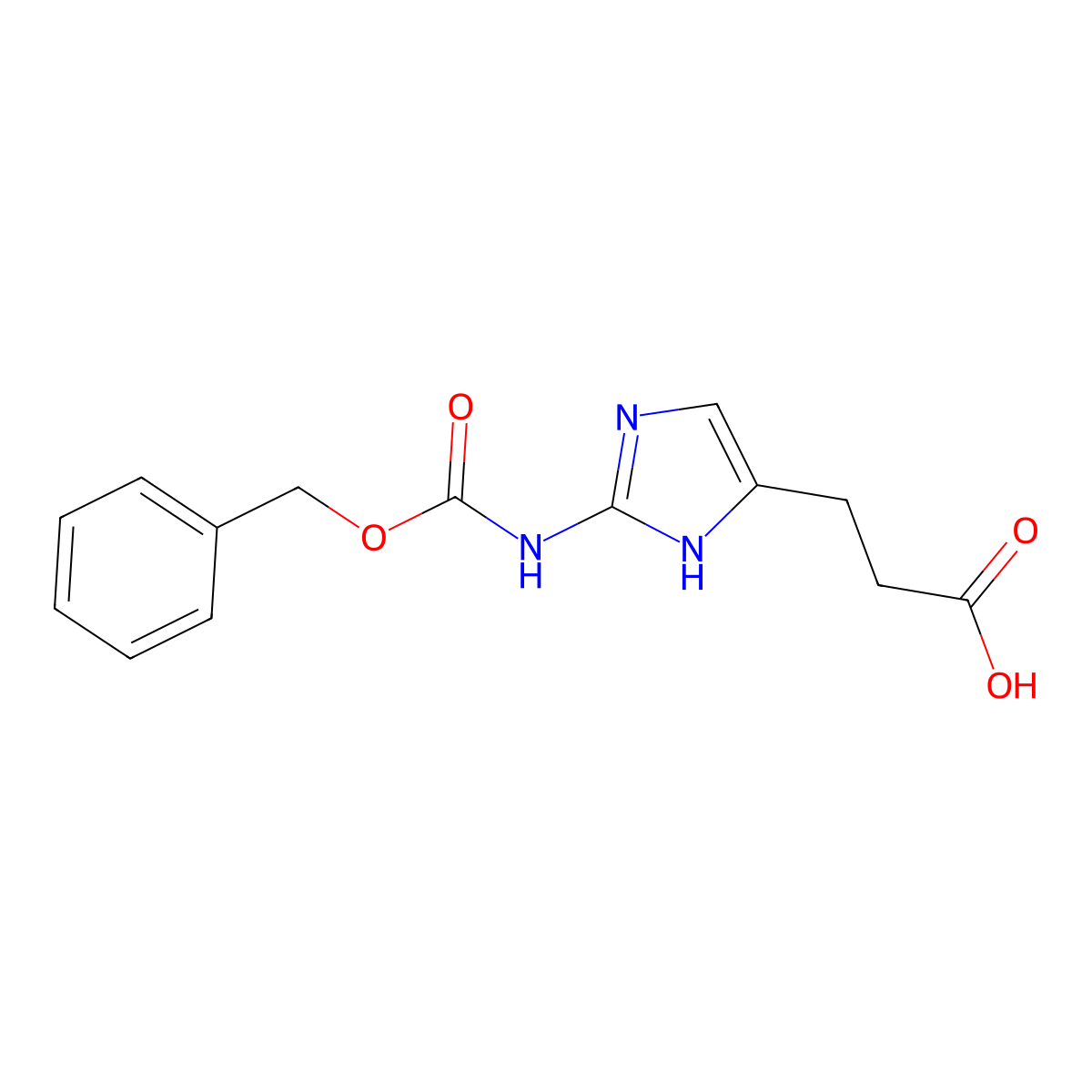 3-(2-{[(benzyloxy)carbonyl]amino}-1H-imidazol-4-yl)propanoic acid molecular structure, CAS 2770556-04-0