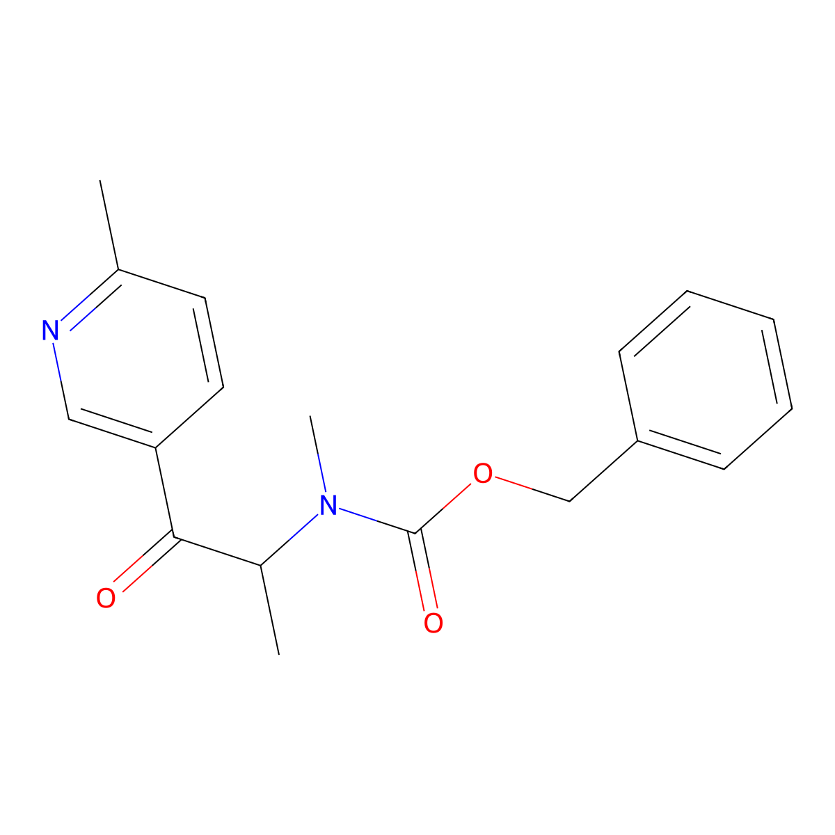 benzyl N-methyl-N-[1-(6-methylpyridin-3-yl)-1-oxopropan-2-yl]carbamate molecular structure, CAS 2770556-46-0