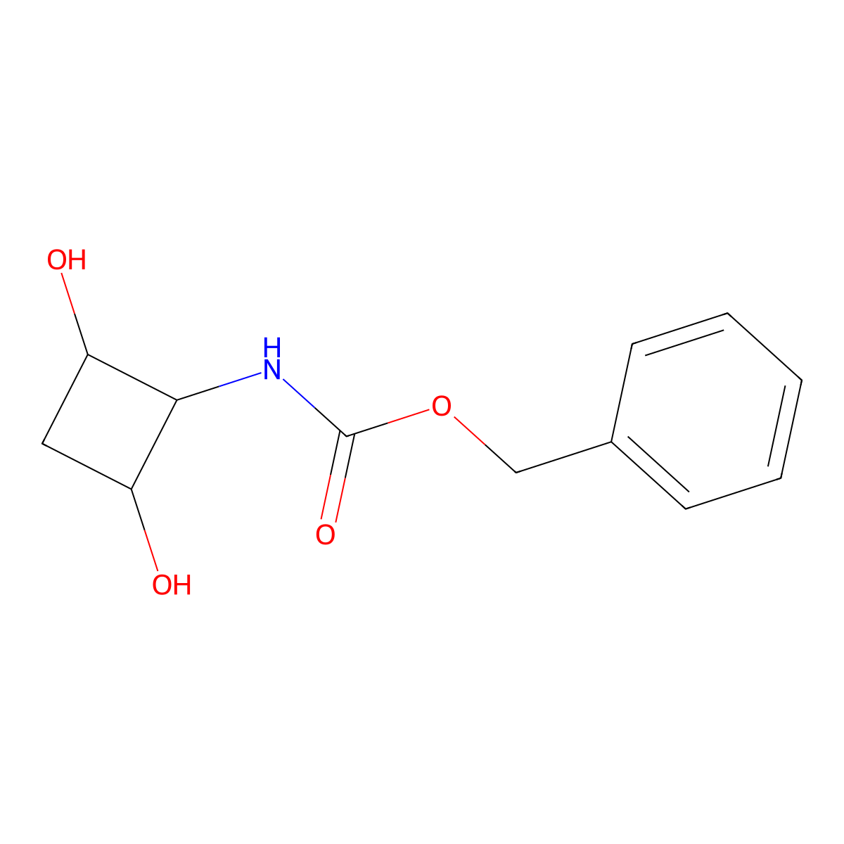 benzyl N-(2,4-dihydroxycyclobutyl)carbamate molecular structure, CAS 2770556-49-3